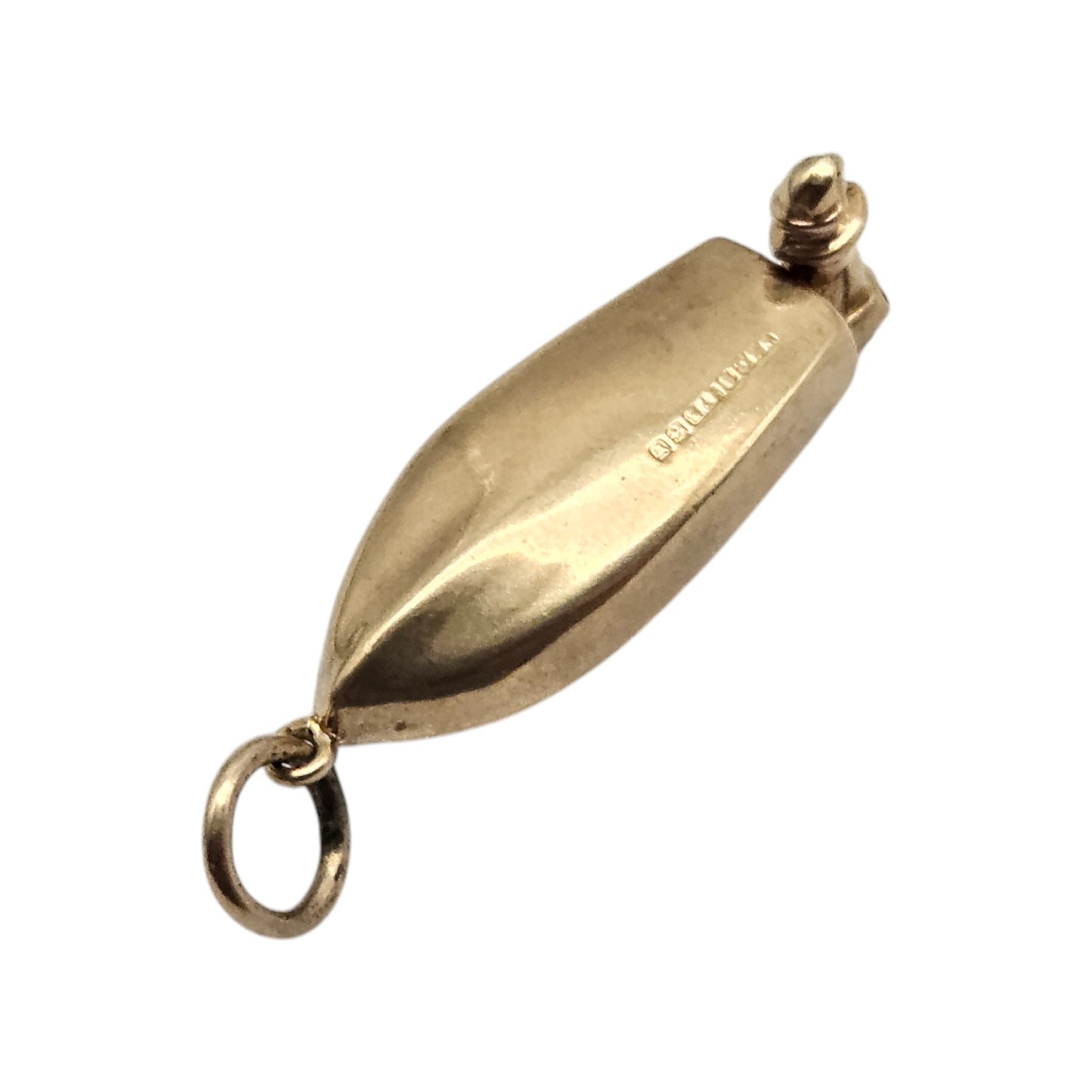 9ct 375 Yellow Gold Speedboat Charm 1971 L 2.2 cm 1.1 g.