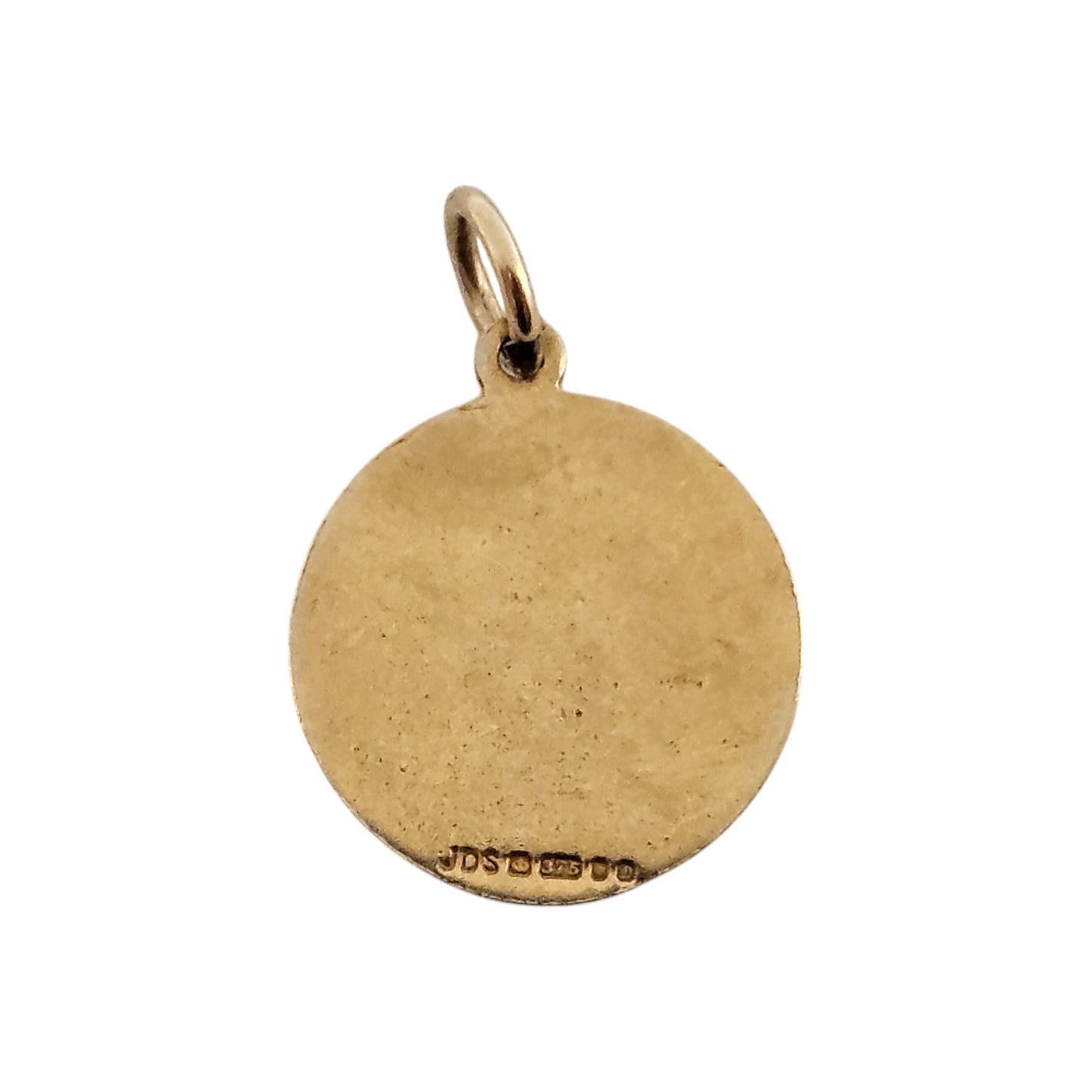 9ct 375 Yellow Gold St Christopher Charm 1978 L 1.4 cm 1.8 g.