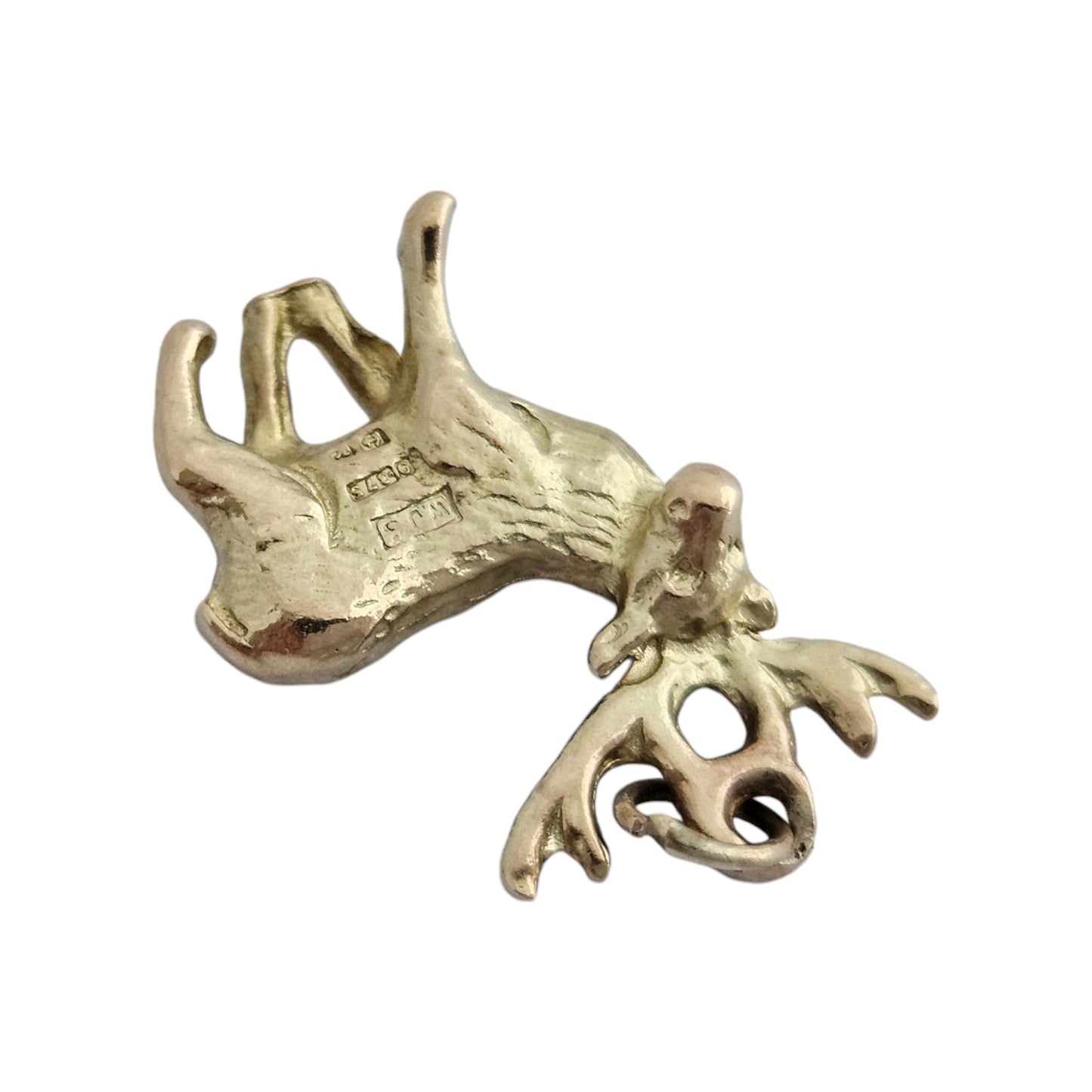 9ct 375 Yellow Gold Reindeer Charm 1959 L 1.9 cm 3.1 g
