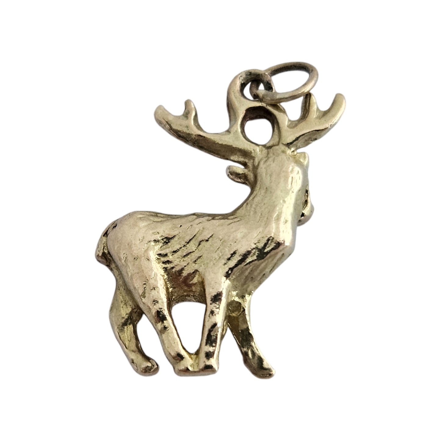 9ct 375 Yellow Gold Reindeer Charm 1959 L 1.9 cm 3.1 g