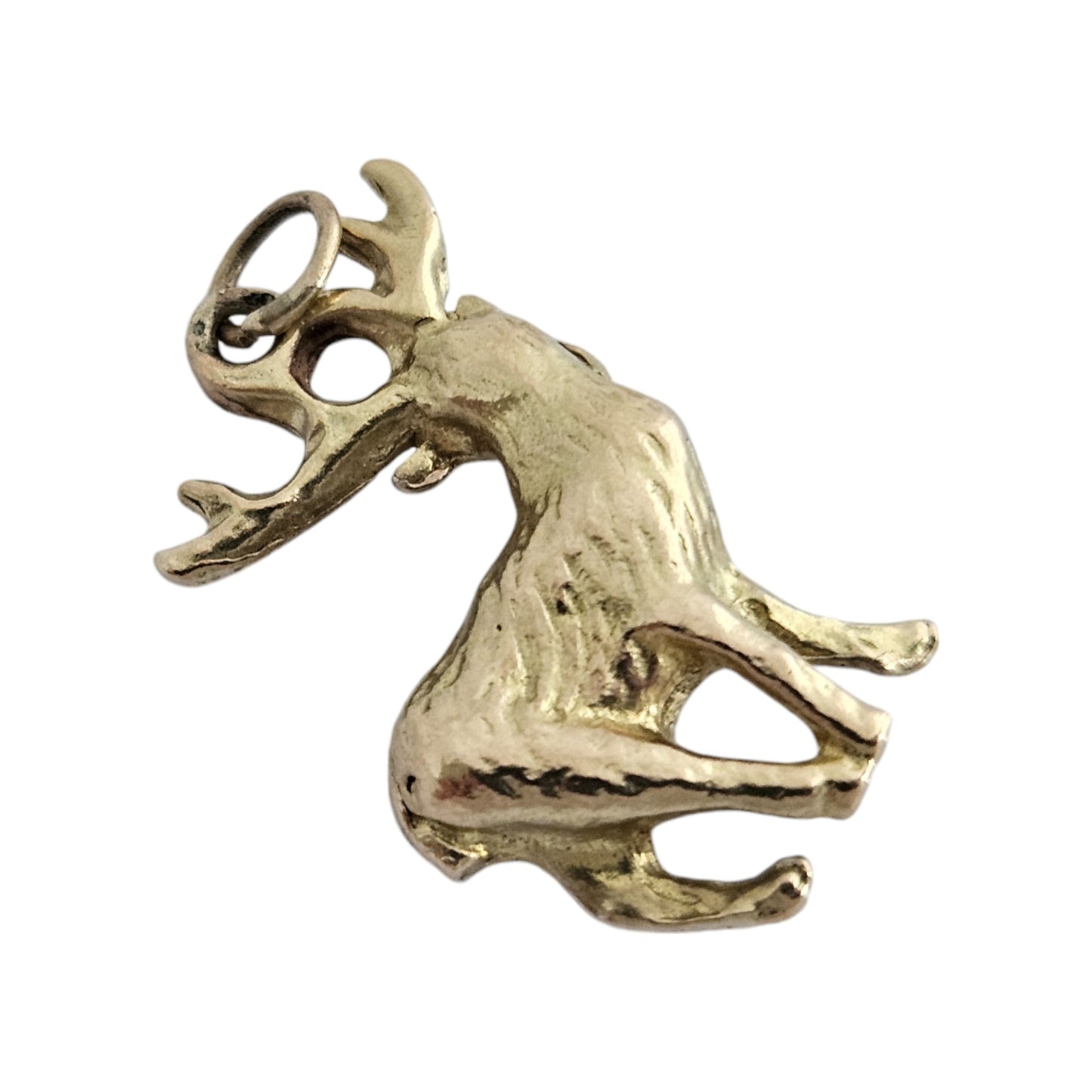 9ct 375 Yellow Gold Reindeer Charm 1959 L 1.9 cm 3.1 g