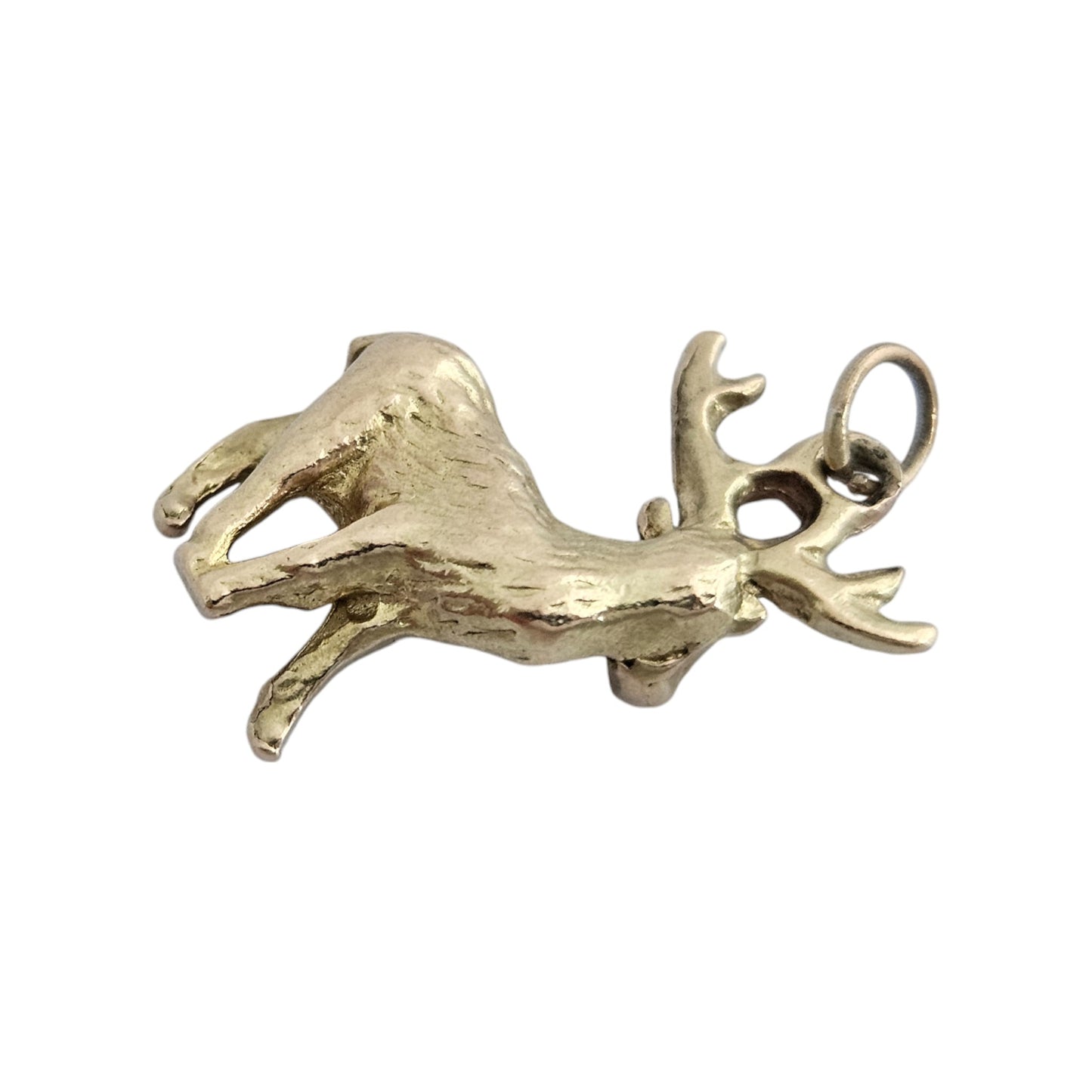 9ct 375 Yellow Gold Reindeer Charm 1959 L 1.9 cm 3.1 g