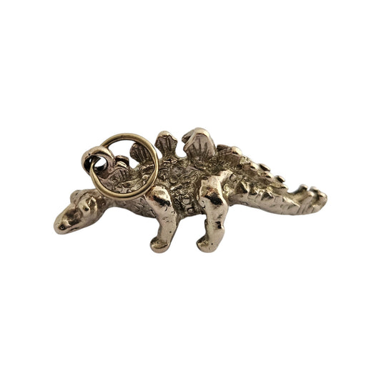 9ct 375 Yellow Gold Stegosaurus Dinosaur Charm 1959 L 2.4 cm 3.5 g.