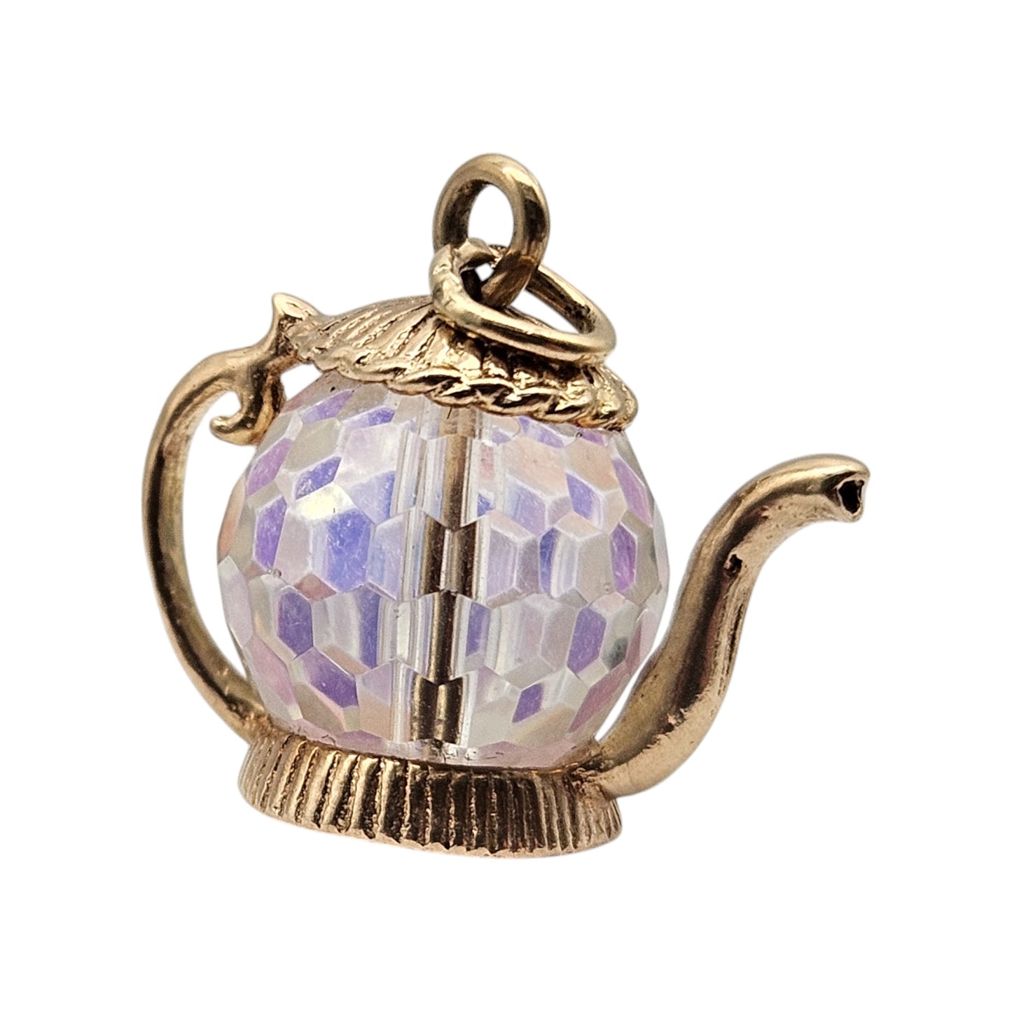 9ct 375 Yellow Gold Teapot Charm c.1971 L 1.7 cm 4.9 g.