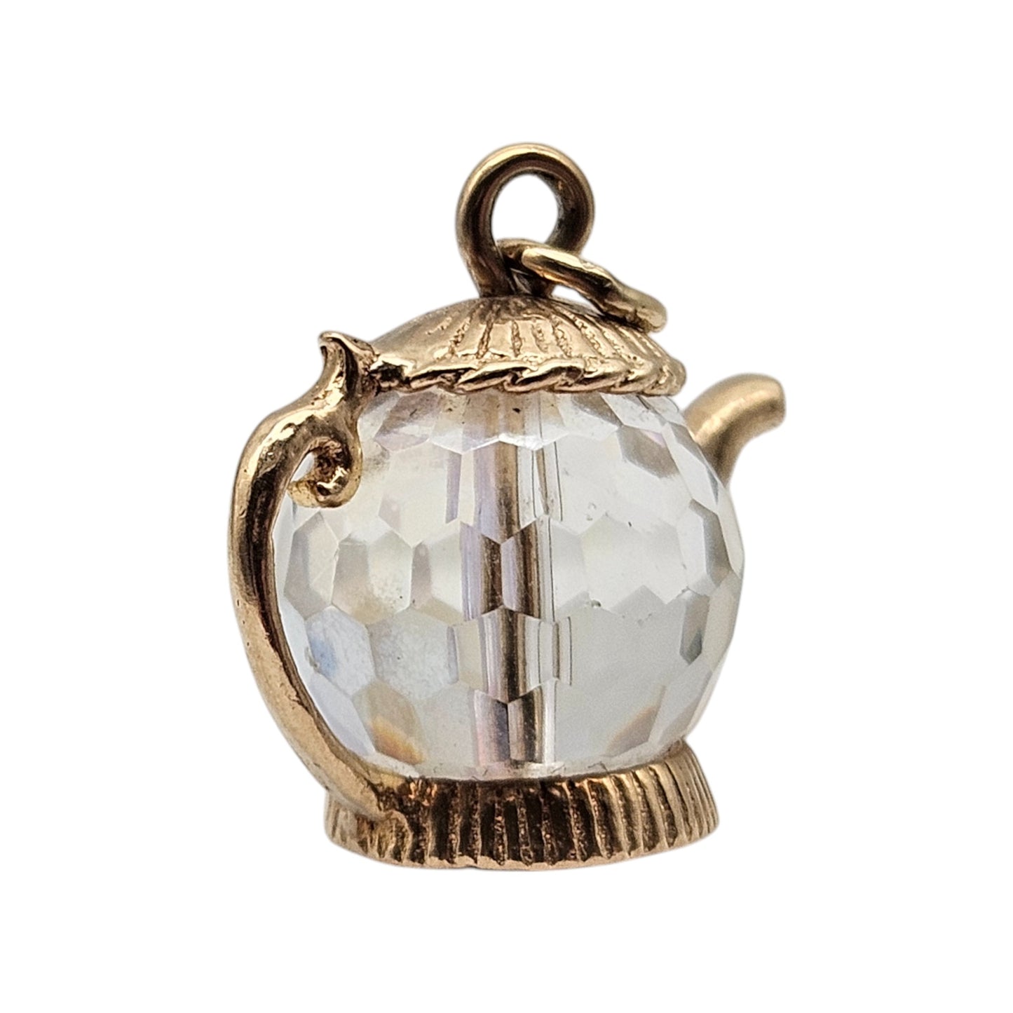 9ct 375 Yellow Gold Teapot Charm c.1971 L 1.7 cm 4.9 g.