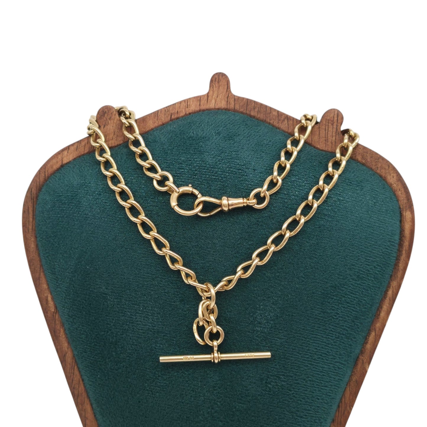 Antique 18ct 750 Yellow Gold Double Albert Chain 1919 L 37.0 cm 46.7 g.
