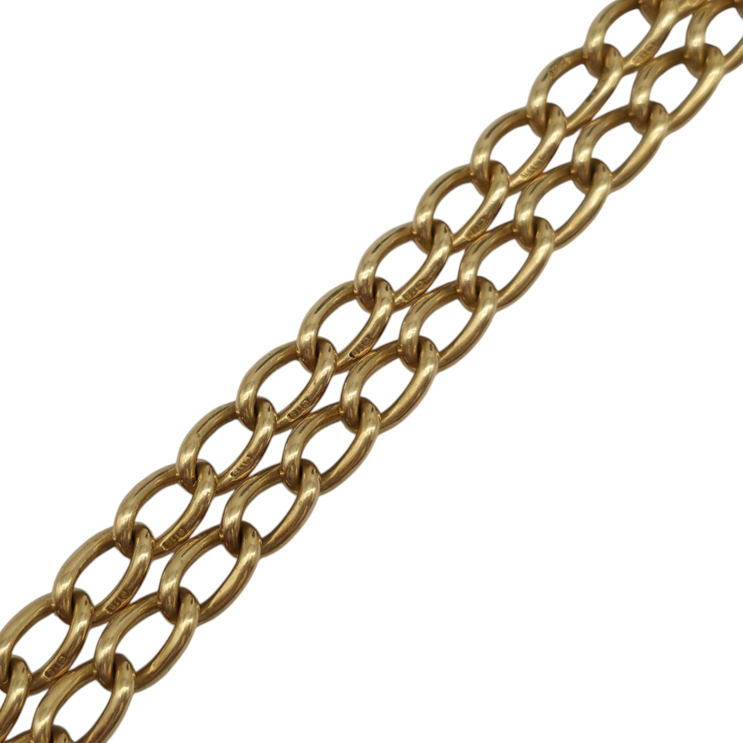 Antique 18ct 750 Yellow Gold Double Albert Chain 1919 L 37.0 cm 46.7 g.