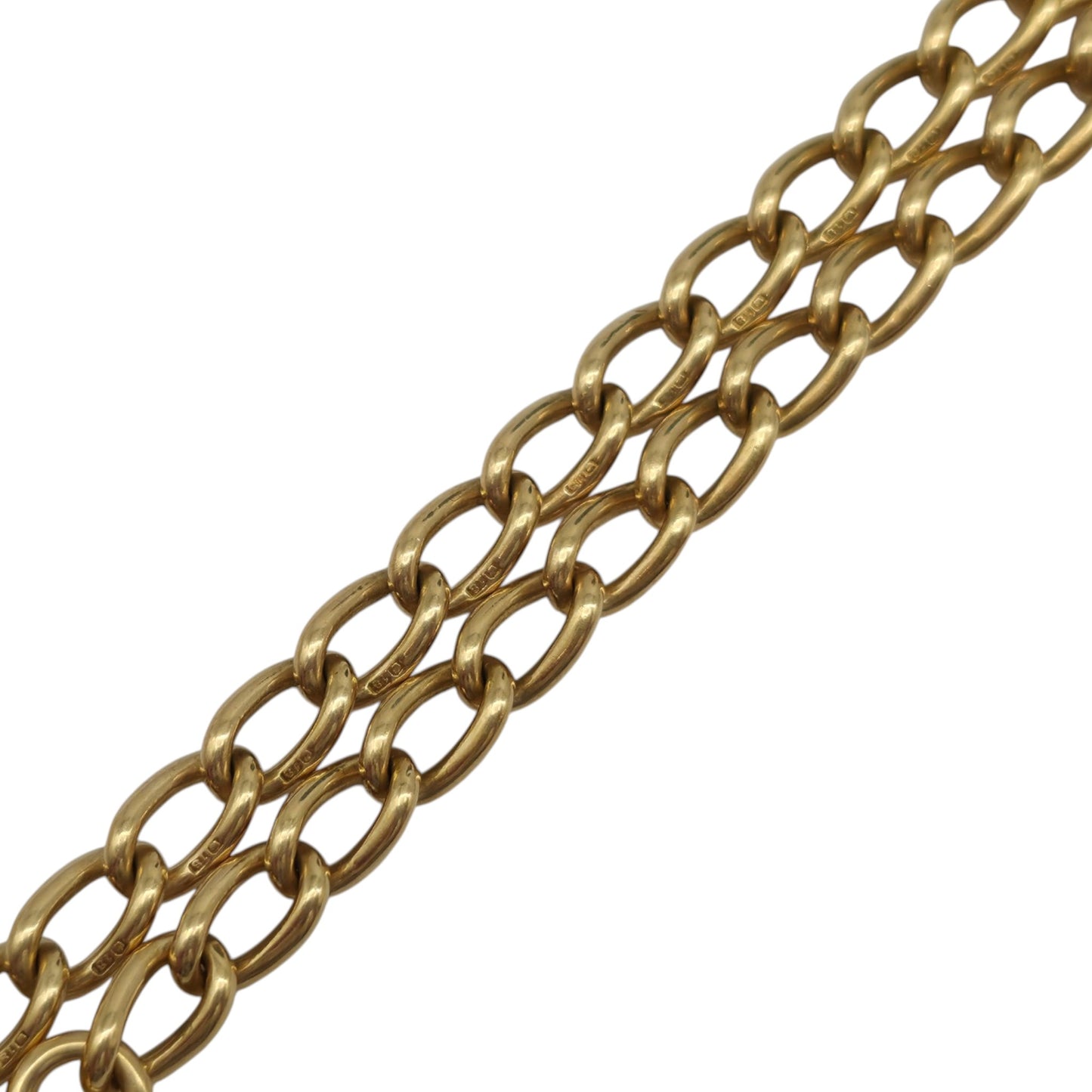 Antique 18ct 750 Yellow Gold Double Albert Chain 1919 L 37.0 cm 46.7 g.