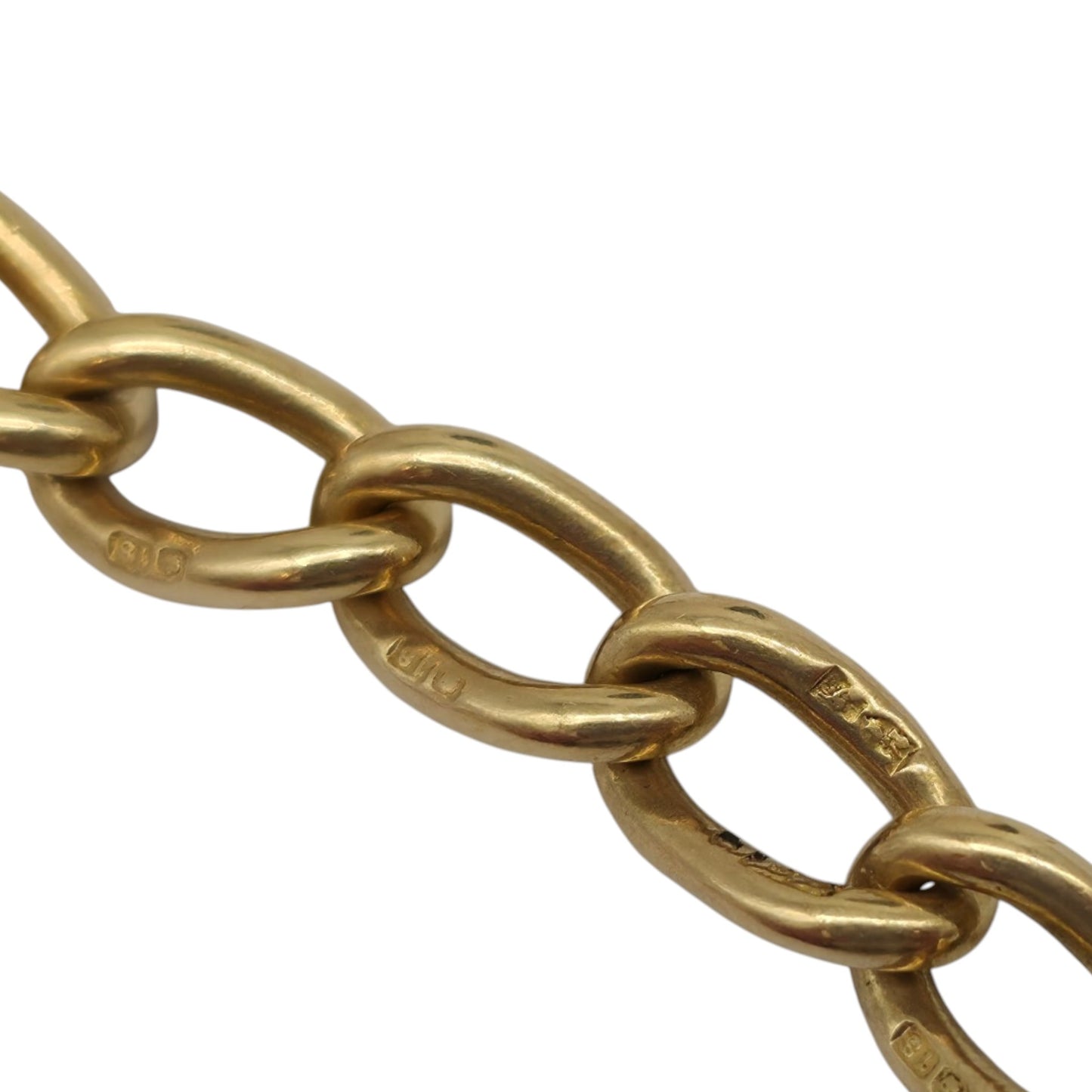 Antique 18ct 750 Yellow Gold Double Albert Chain 1919 L 37.0 cm 46.7 g.