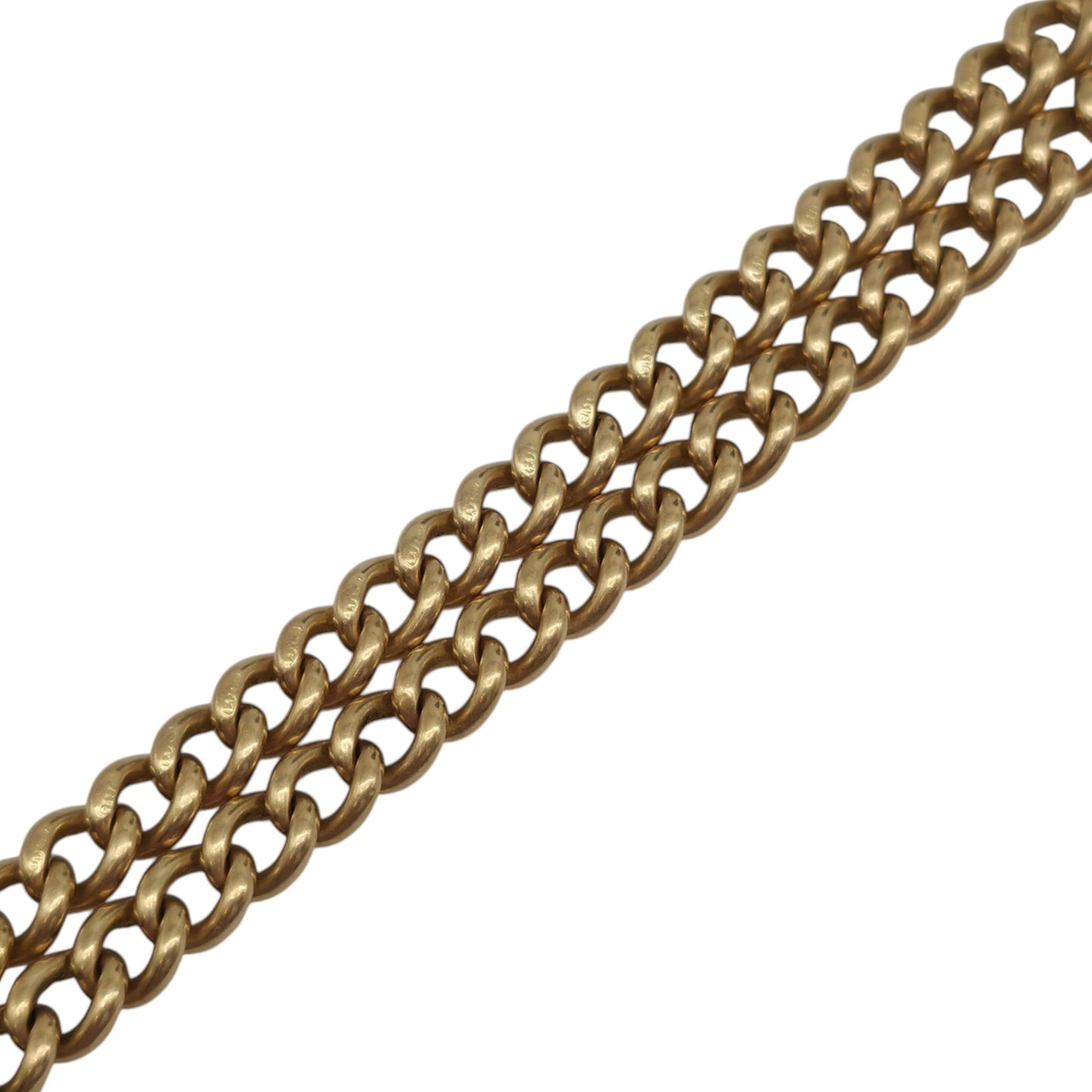 Antique 18ct 750 Yellow Gold Double Albert Chain 1905 L 44.6 cm 57.6 g.