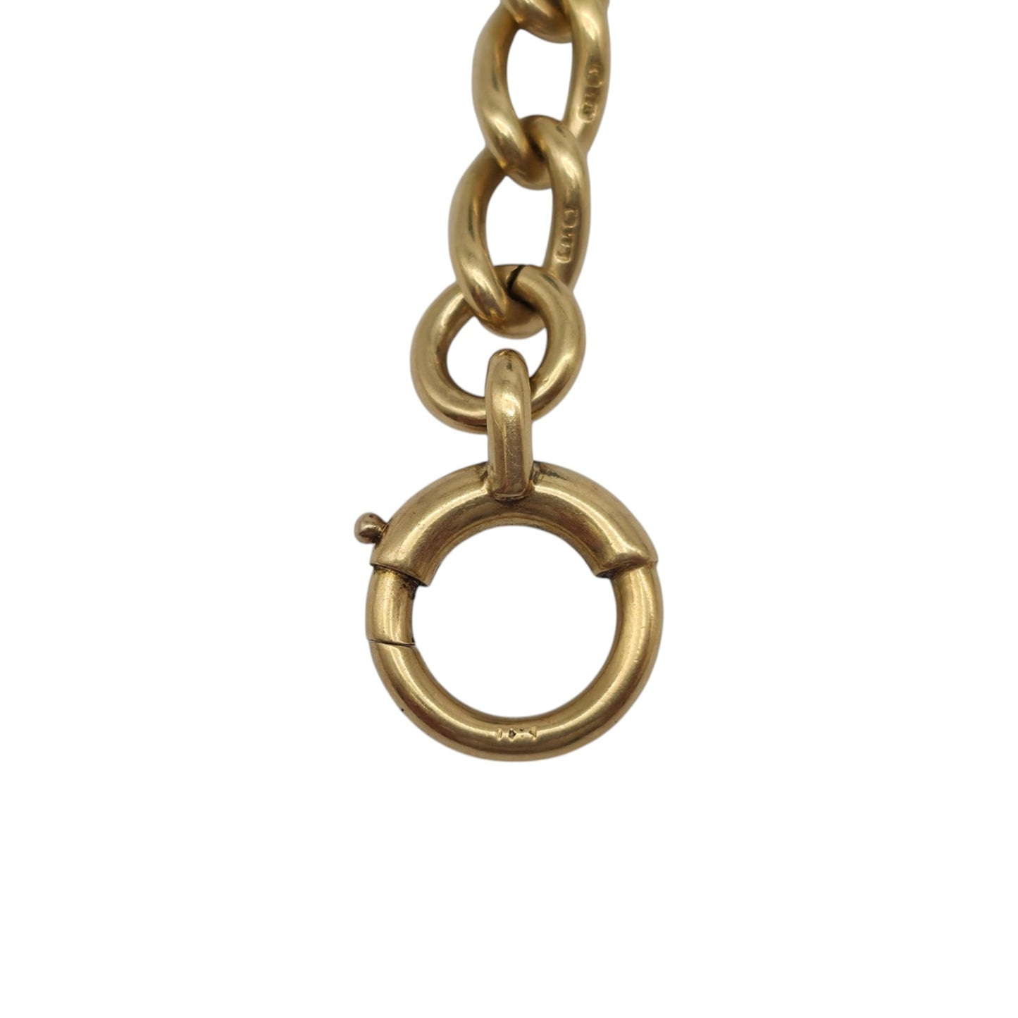 Antique 18ct 750 Yellow Gold Double Albert Chain 1919 L 37.0 cm 46.7 g.