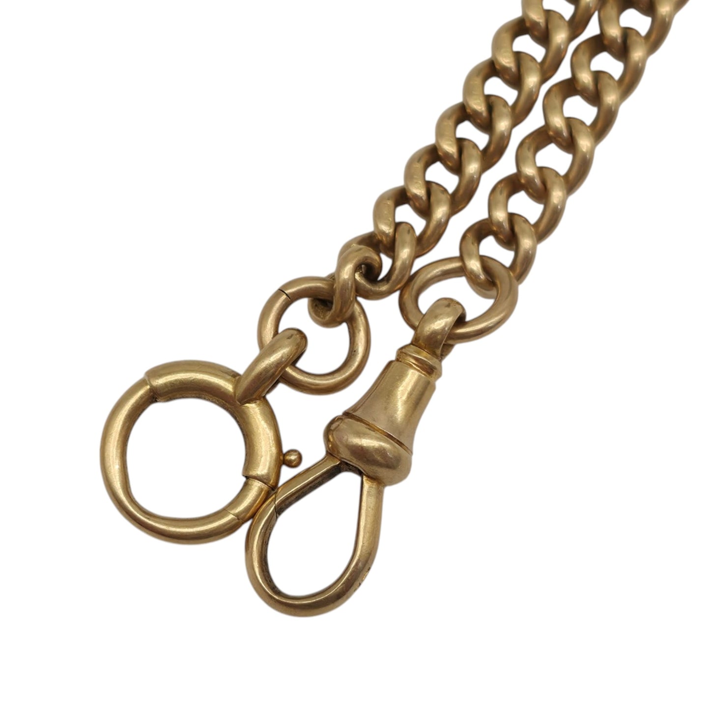 Antique 18ct 750 Yellow Gold Double Albert Chain 1905 L 44.6 cm 57.6 g.