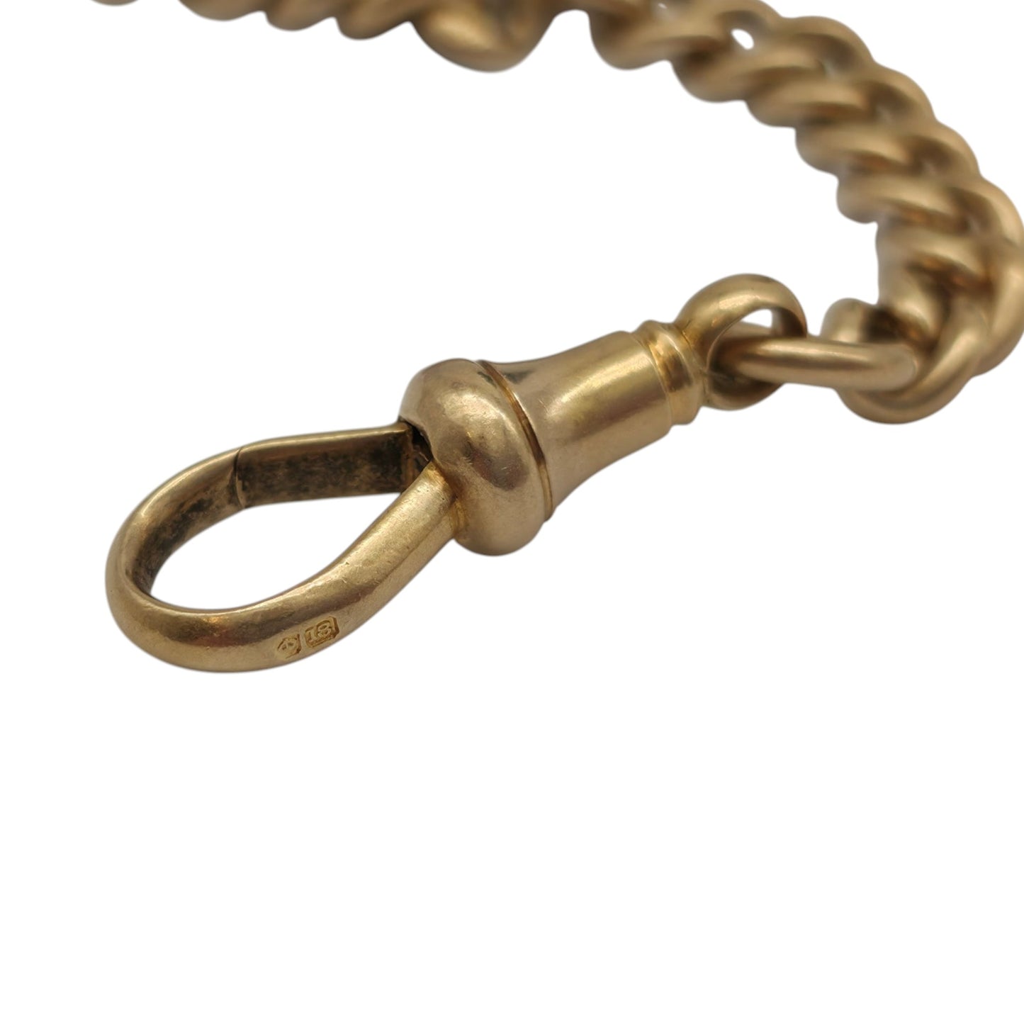 Antique 18ct 750 Yellow Gold Double Albert Chain 1905 L 44.6 cm 57.6 g.