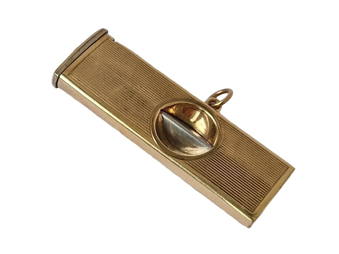 9ct 375 Yellow Gold Cigar Cutter 1967 L 5.0 cm 11.5 g