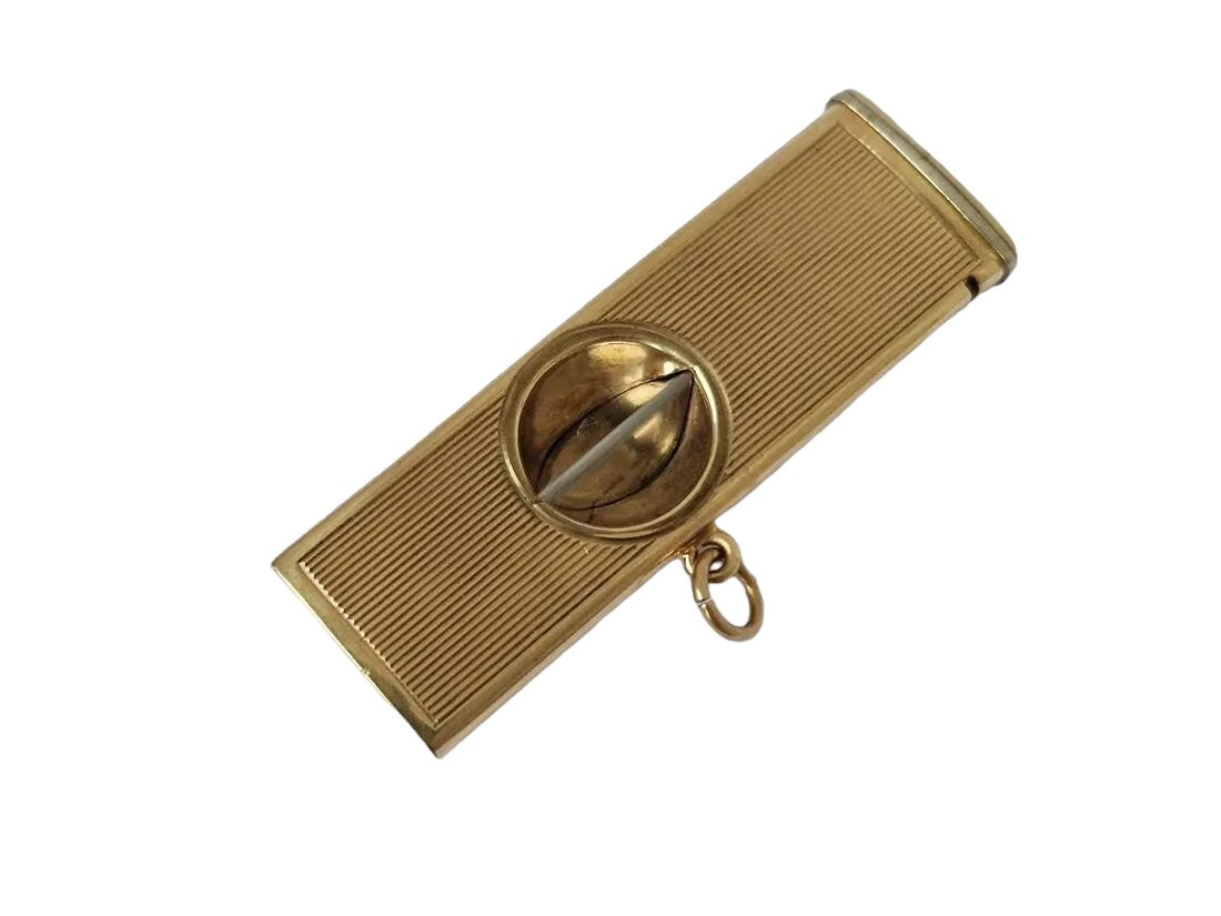 9ct 375 Yellow Gold Cigar Cutter 1967 L 5.0 cm 11.5 g