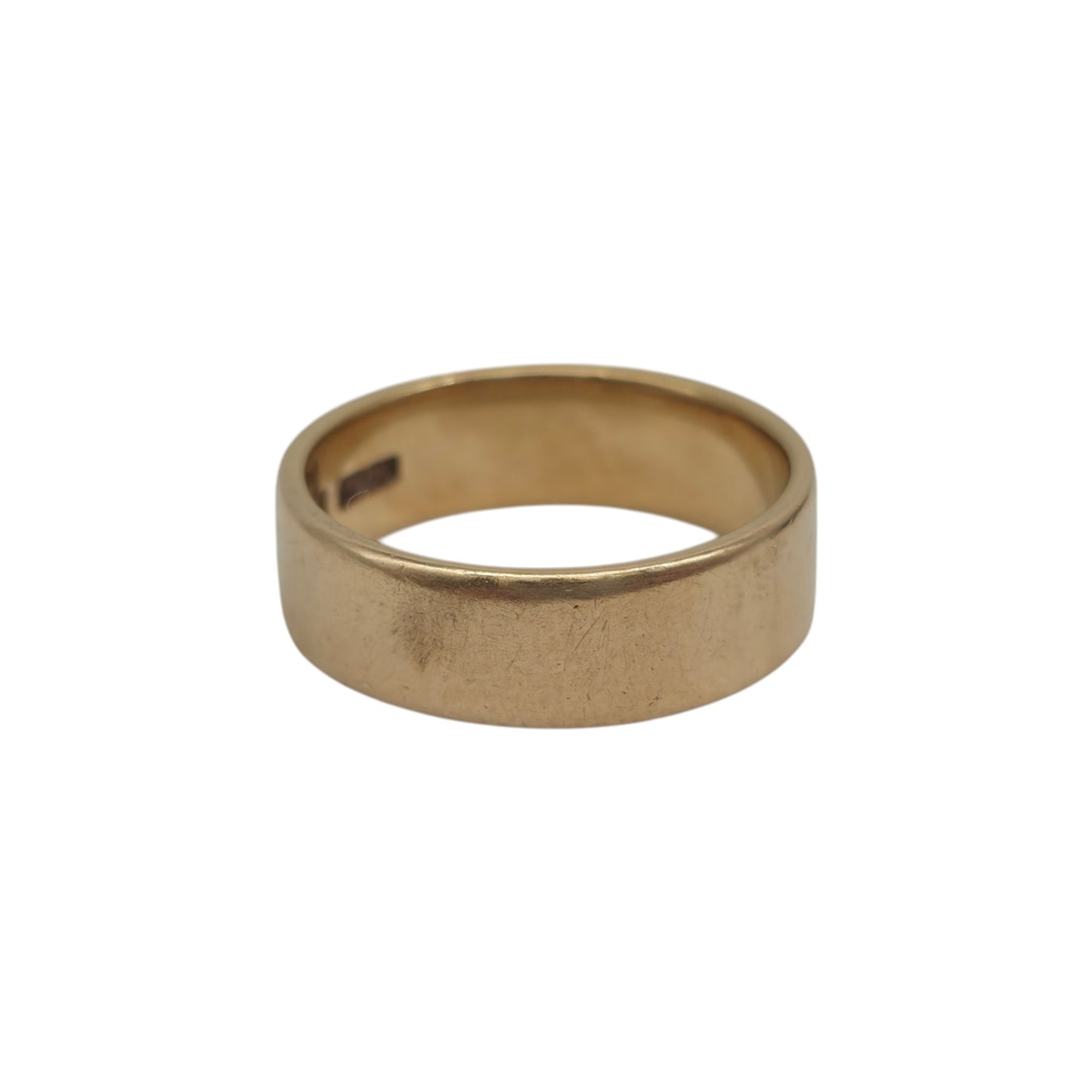 Heavy Victorian 18ct Yellow Gold Initial "C" Band Ring 1892 Size T 9.8 g.