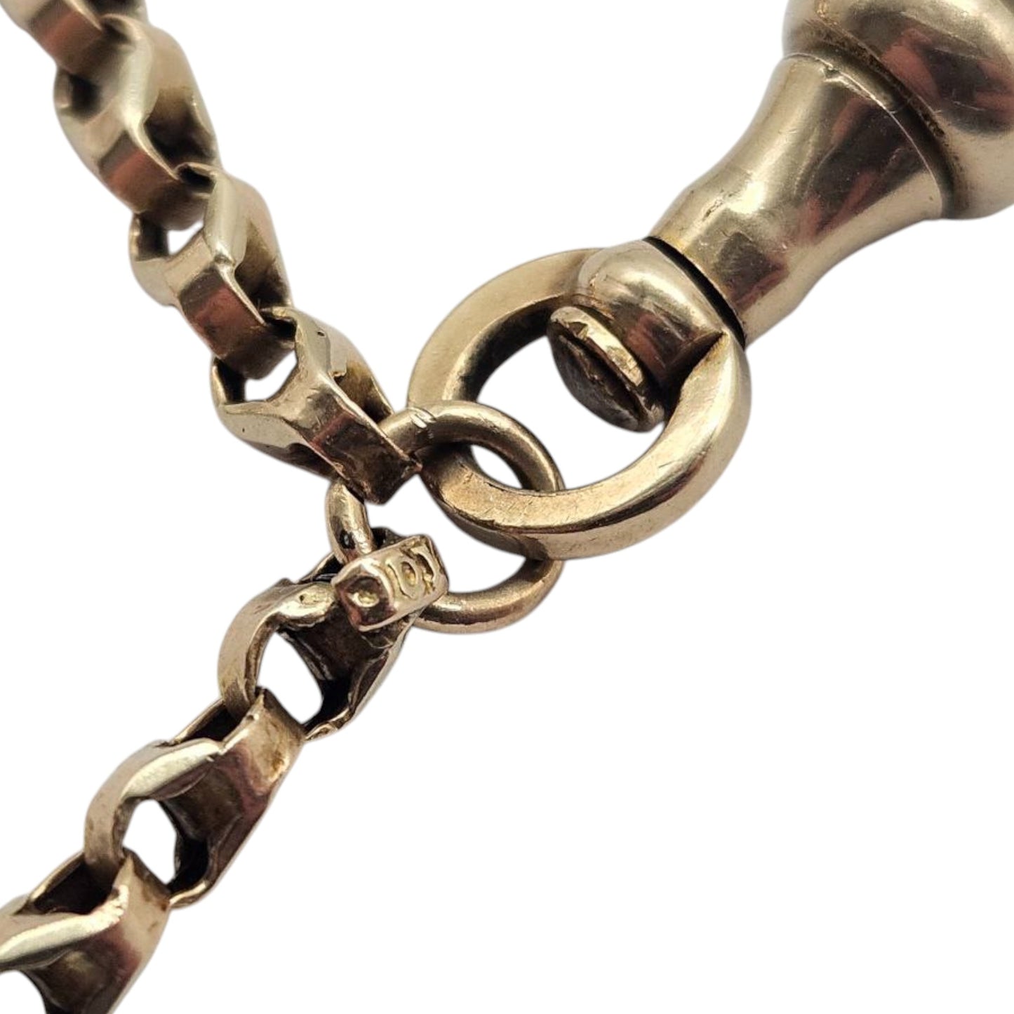 Antique 10ct Yellow Gold Guard Chain c.1900 L 170 cm 31.5 g.