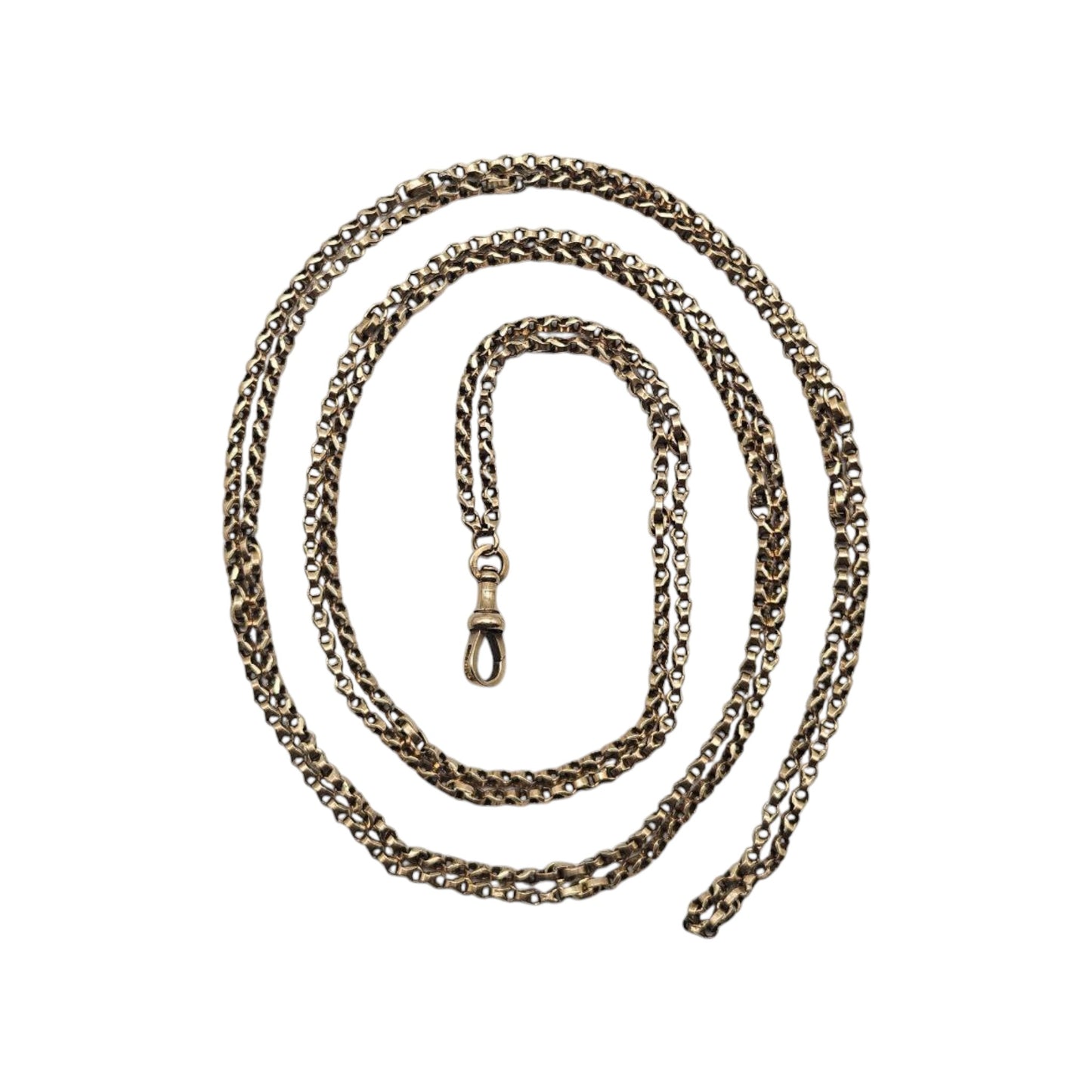 Antique 10ct Yellow Gold Guard Chain c.1900 L 170 cm 31.5 g.