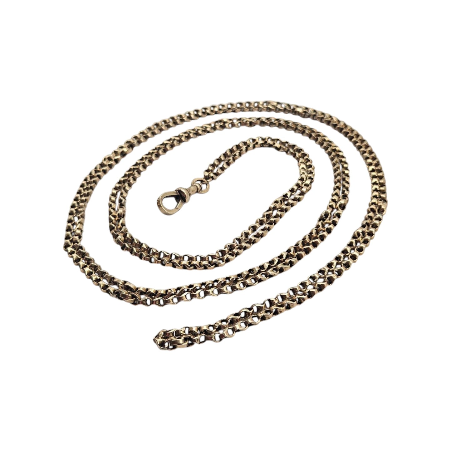 Antique 10ct Yellow Gold Guard Chain c.1900 L 170 cm 31.5 g.