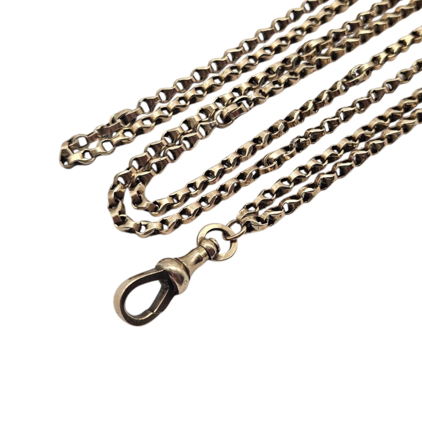 Antique 10ct Yellow Gold Guard Chain c.1900 L 170 cm 31.5 g.