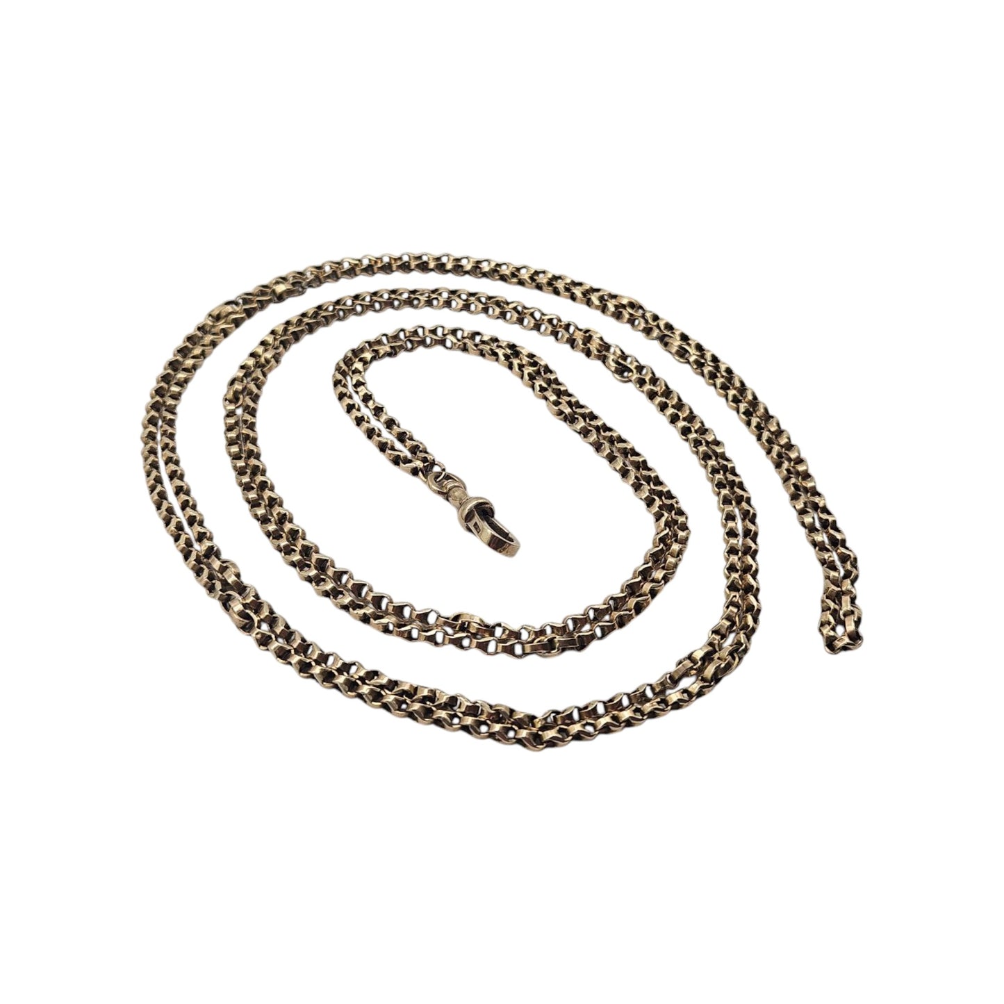 Antique 10ct Yellow Gold Guard Chain c.1900 L 170 cm 31.5 g.