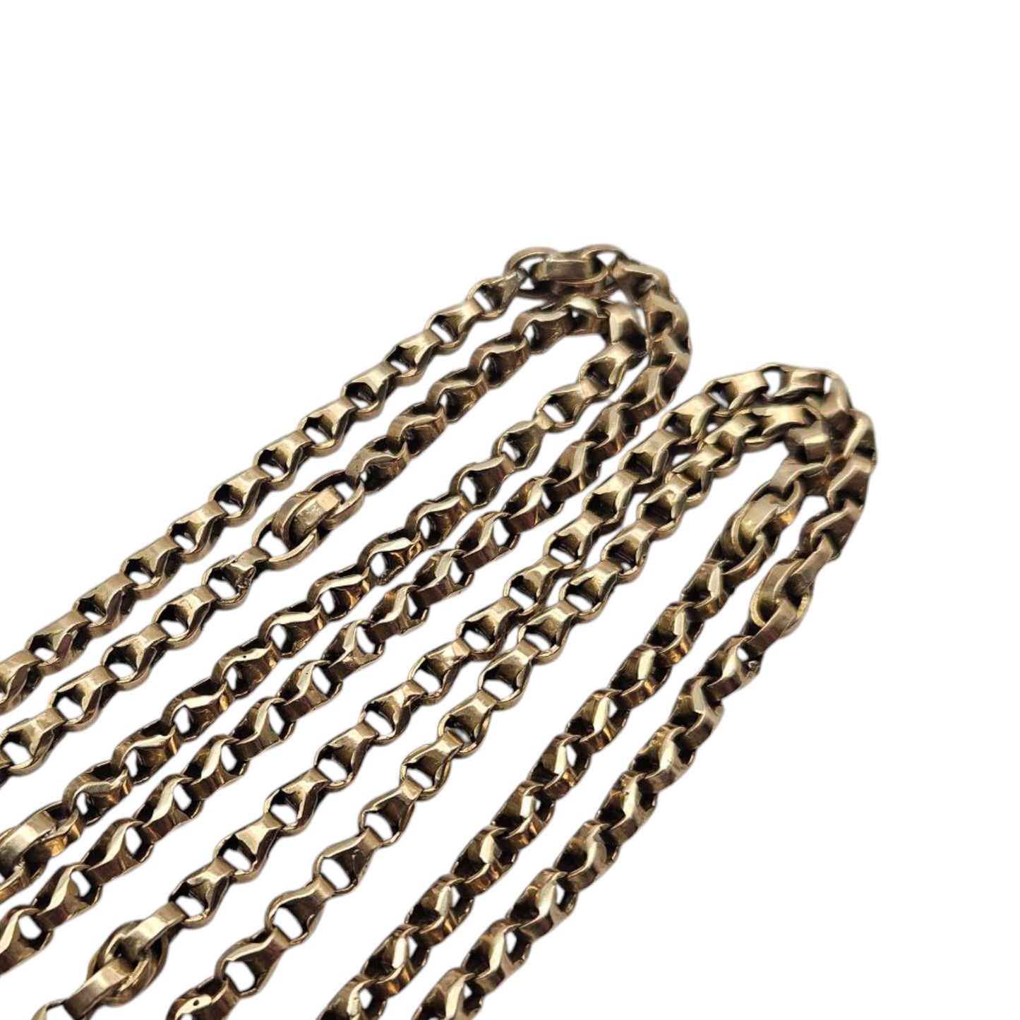 Antique 10ct Yellow Gold Guard Chain c.1900 L 170 cm 31.5 g.