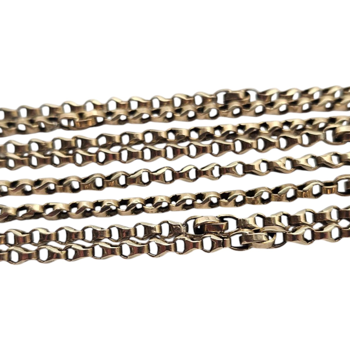Antique 10ct Yellow Gold Guard Chain c.1900 L 170 cm 31.5 g.