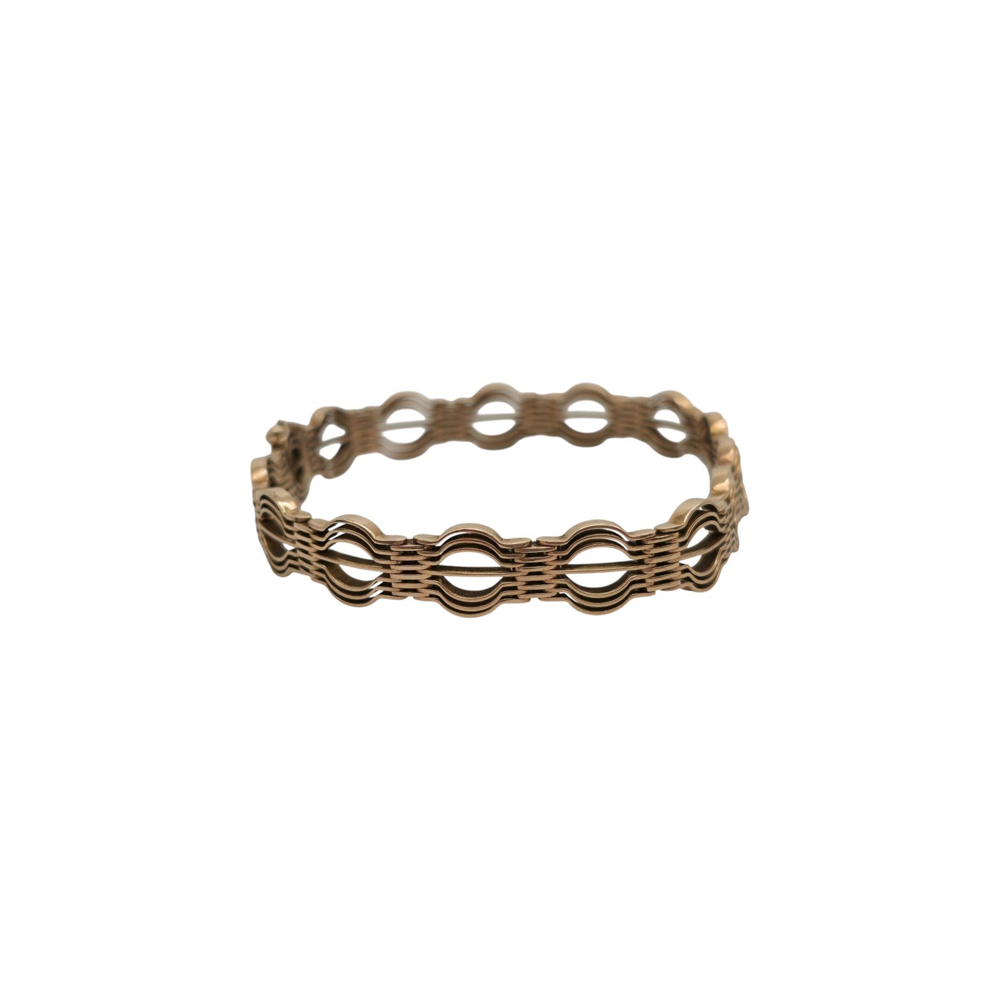 Antique 15ct Rose Gold Fancy Bracelet c.1910 L 17.7 cm 16.8 g.