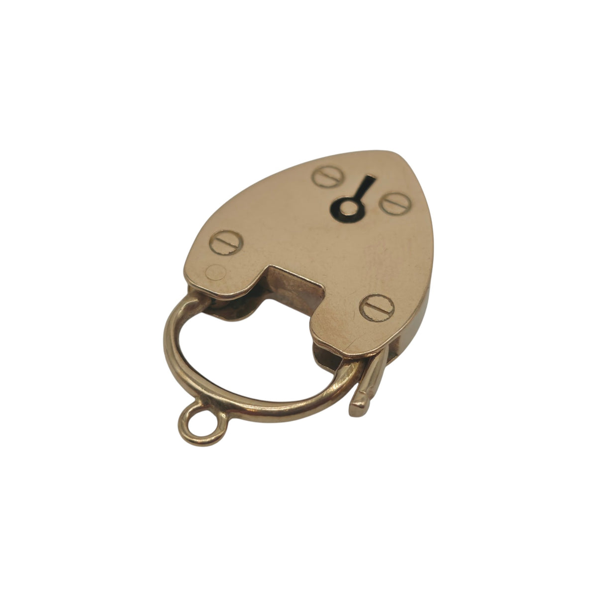 Antique 15ct Rose Gold Heart Shaped Padlock c.1900 L 2.6 cm 5.2 g.