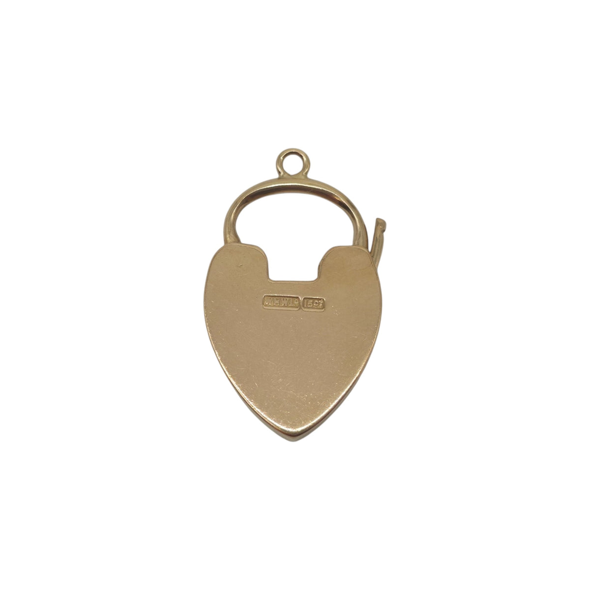 Antique 15ct Rose Gold Heart Shaped Padlock c.1900 L 2.6 cm 5.2 g.