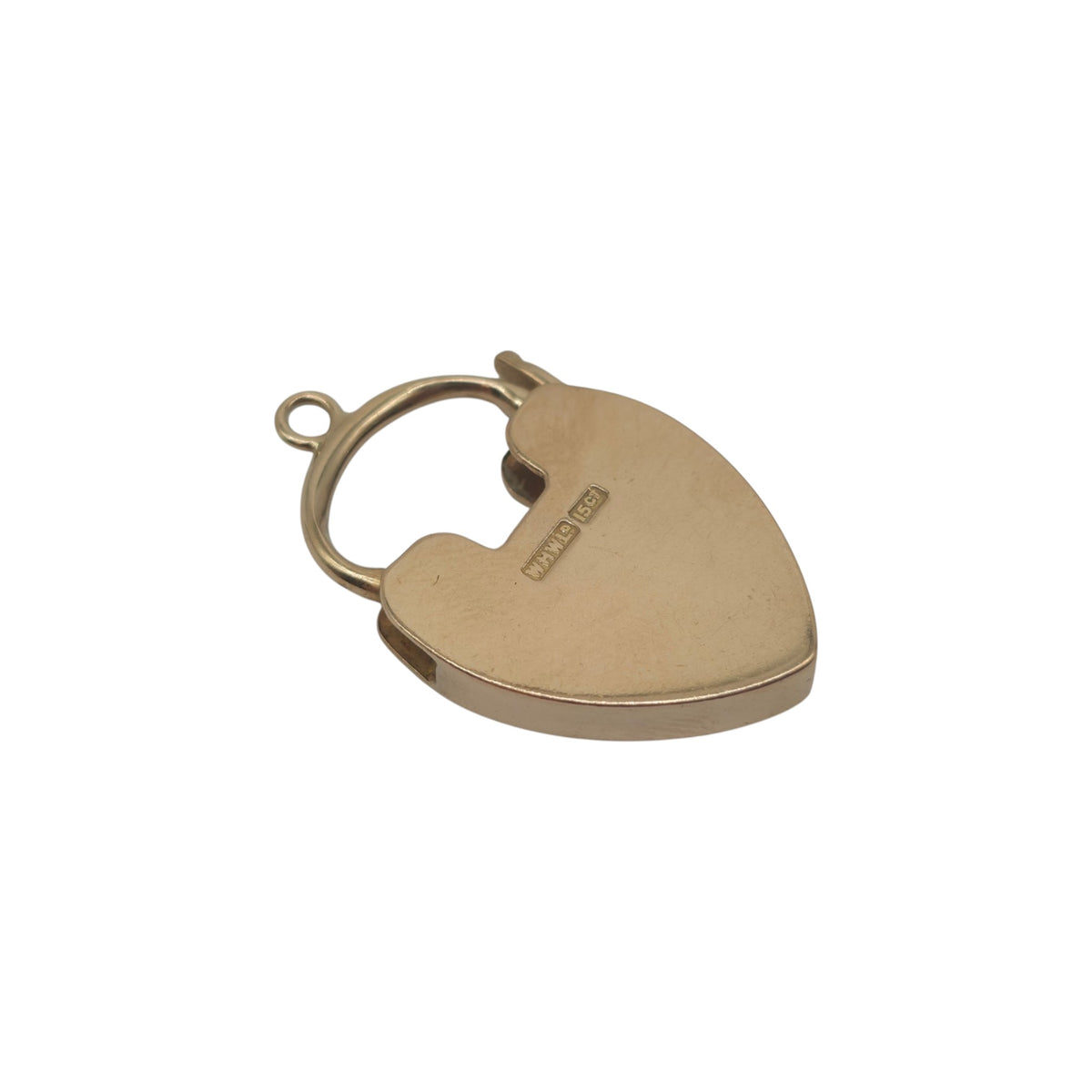 Antique 15ct Rose Gold Heart Shaped Padlock c.1900 L 2.6 cm 5.2 g.