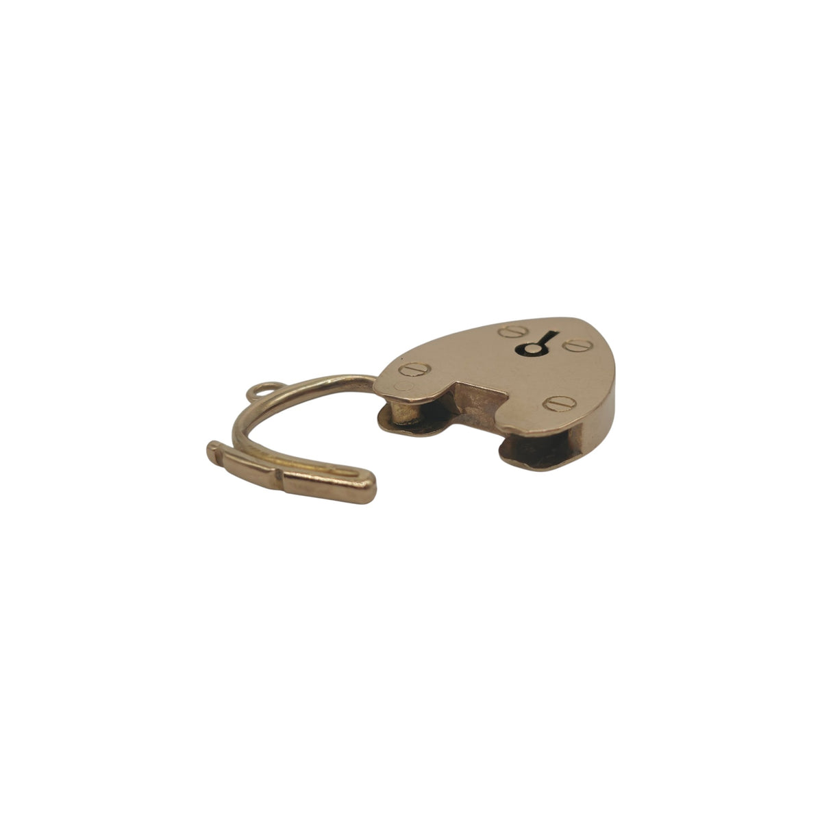 Antique 15ct Rose Gold Heart Shaped Padlock c.1900 L 2.6 cm 5.2 g.