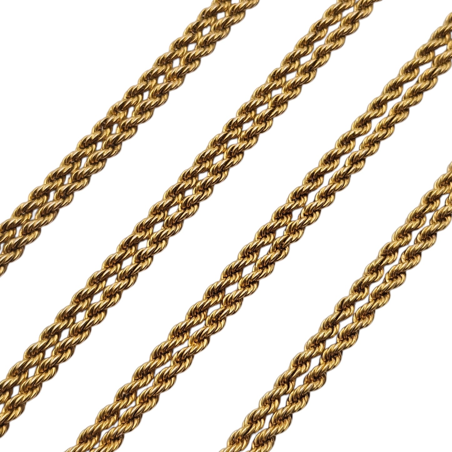 Antique 15ct Yellow Gold Guard Chain c.1900 L 143 cm 33.6 g.
