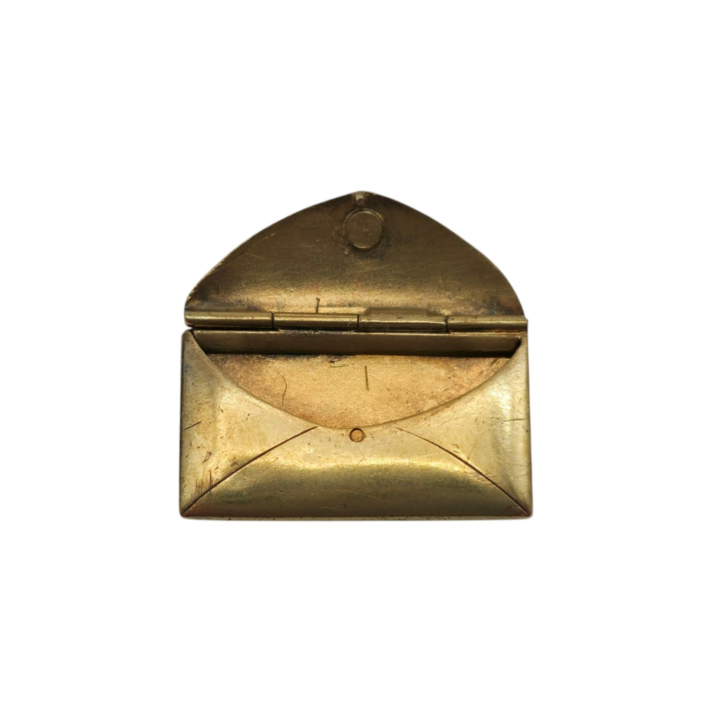 Scarce Antique 18ct Yellow Gold Envelope Charm With Diamond c.1900 L 2.0 cm 2.7 g.