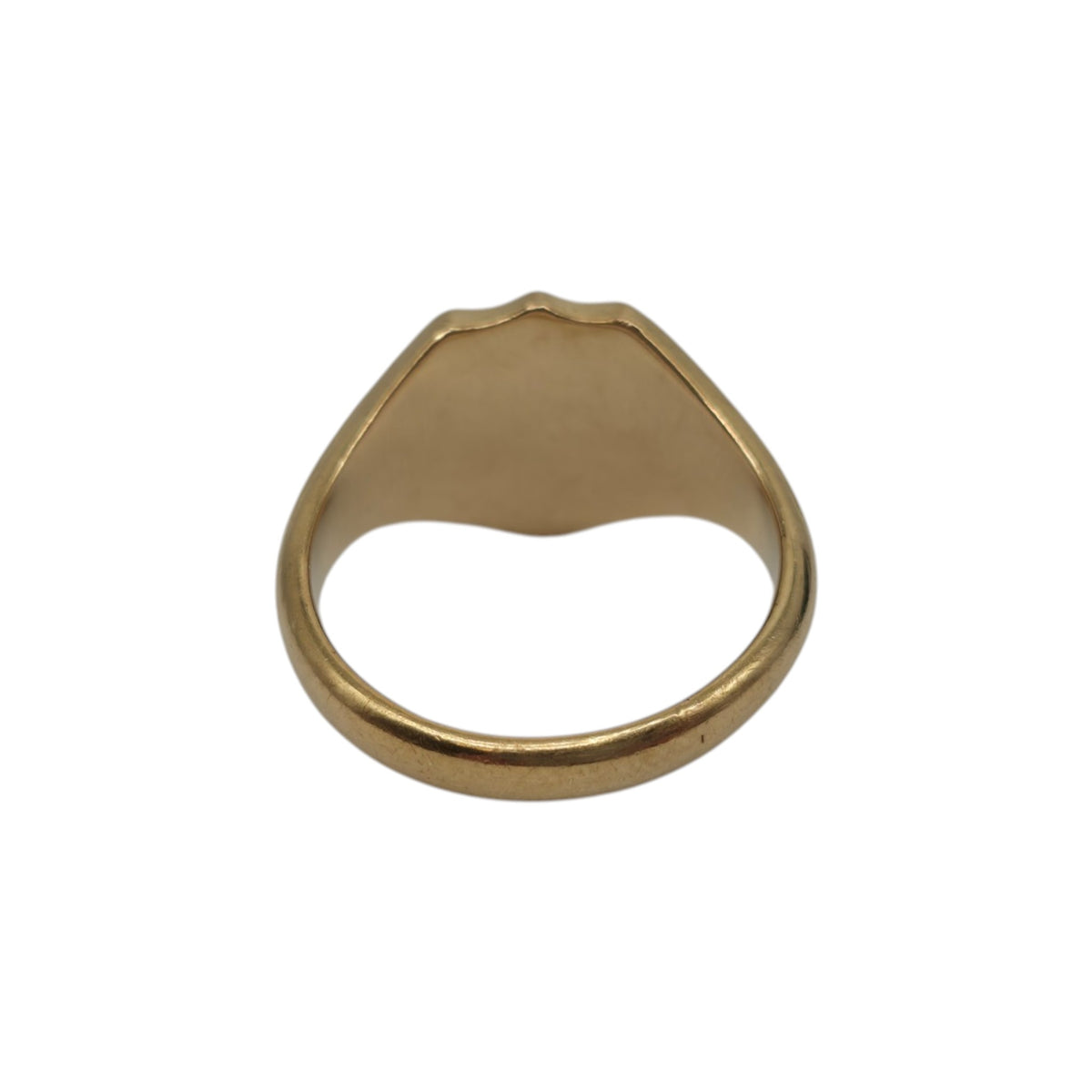 Heavy Antique 18ct 750 Yellow Gold Shield Signet Ring 1919 Size S 1/2 11.7 g.