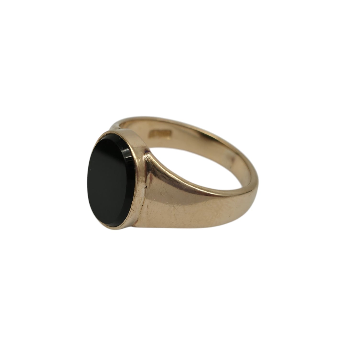 Antique 18ct Yellow Gold Onyx Signet Ring c.1900 Size U 9.1 g.