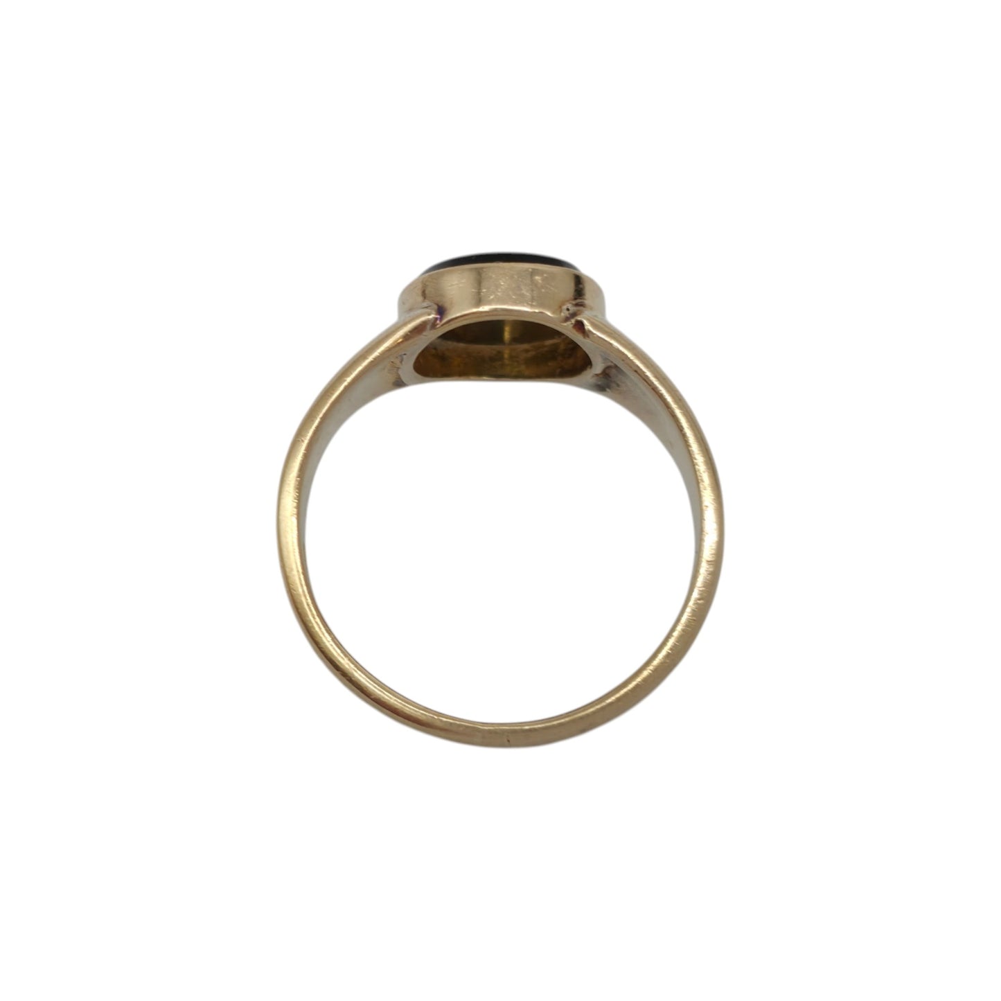Antique 18ct Yellow Gold Onyx Signet Ring c.1900 Size U 9.1 g.