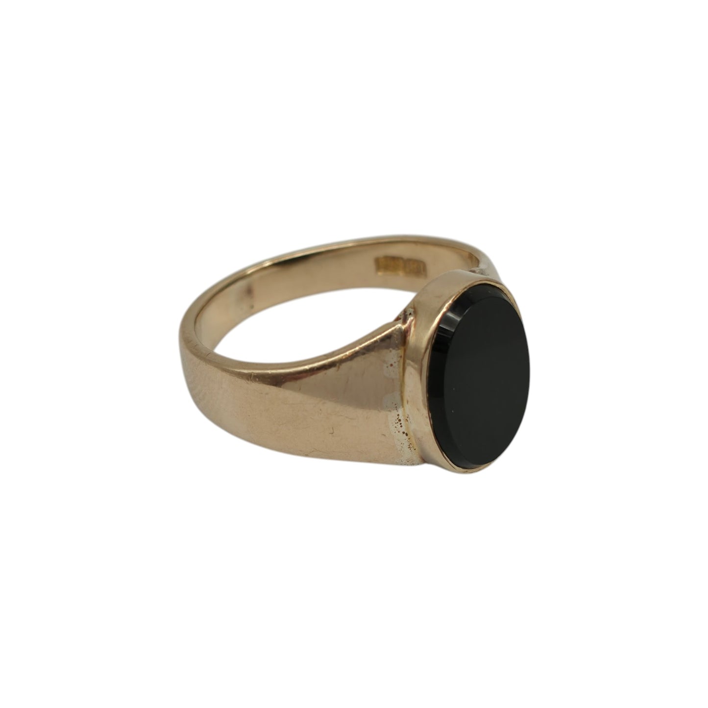 Antique 18ct Yellow Gold Onyx Signet Ring c.1900 Size U 9.1 g.