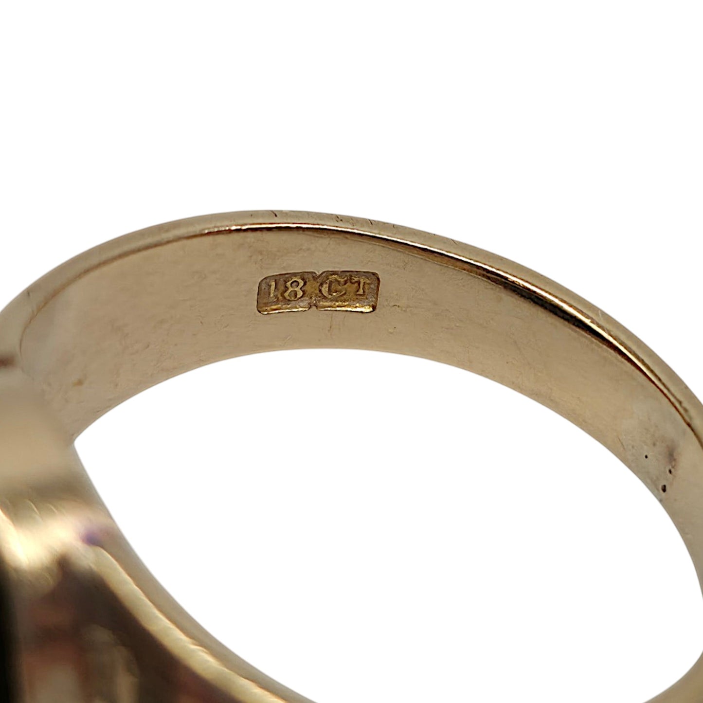 Antique 18ct Yellow Gold Onyx Signet Ring c.1900 Size U 9.1 g.