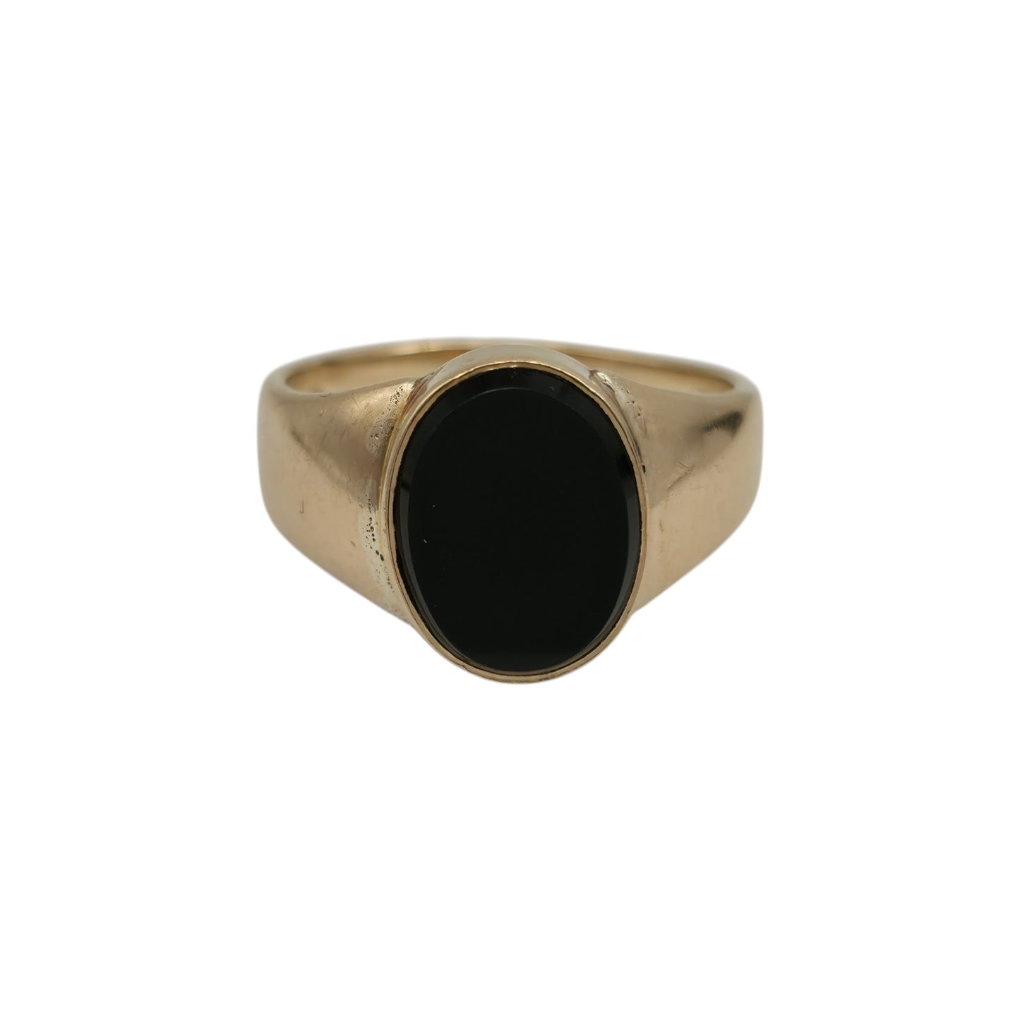 Antique 18ct Yellow Gold Onyx Signet Ring c.1900 Size U 9.1 g.