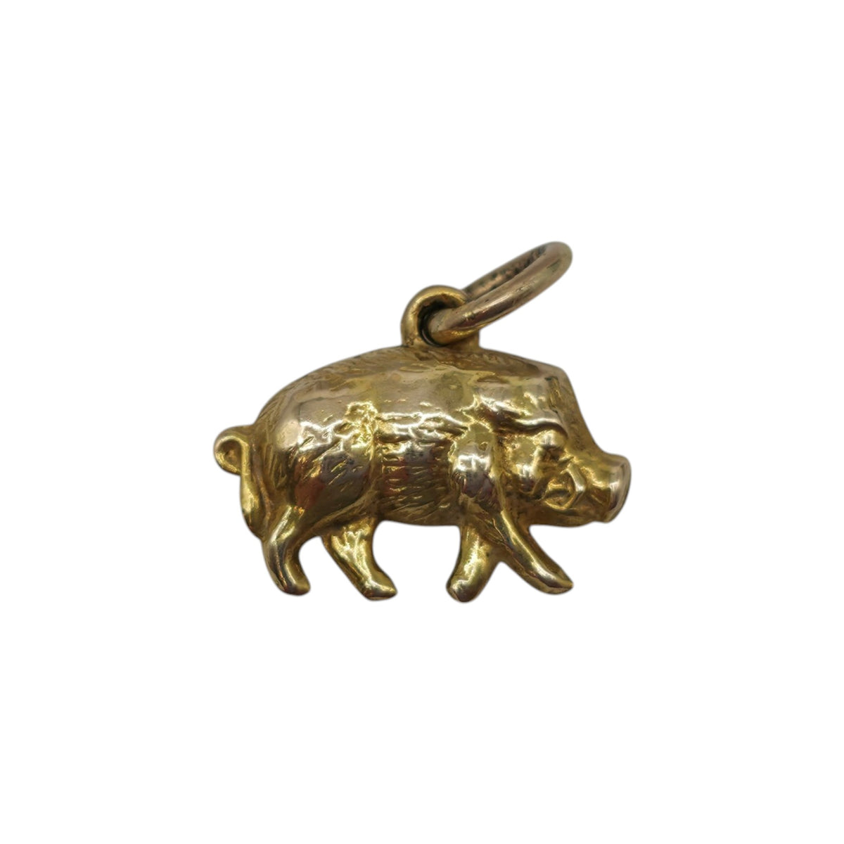 9ct Yellow Gold Boar Charm L 1.5 cm 0.9 g.