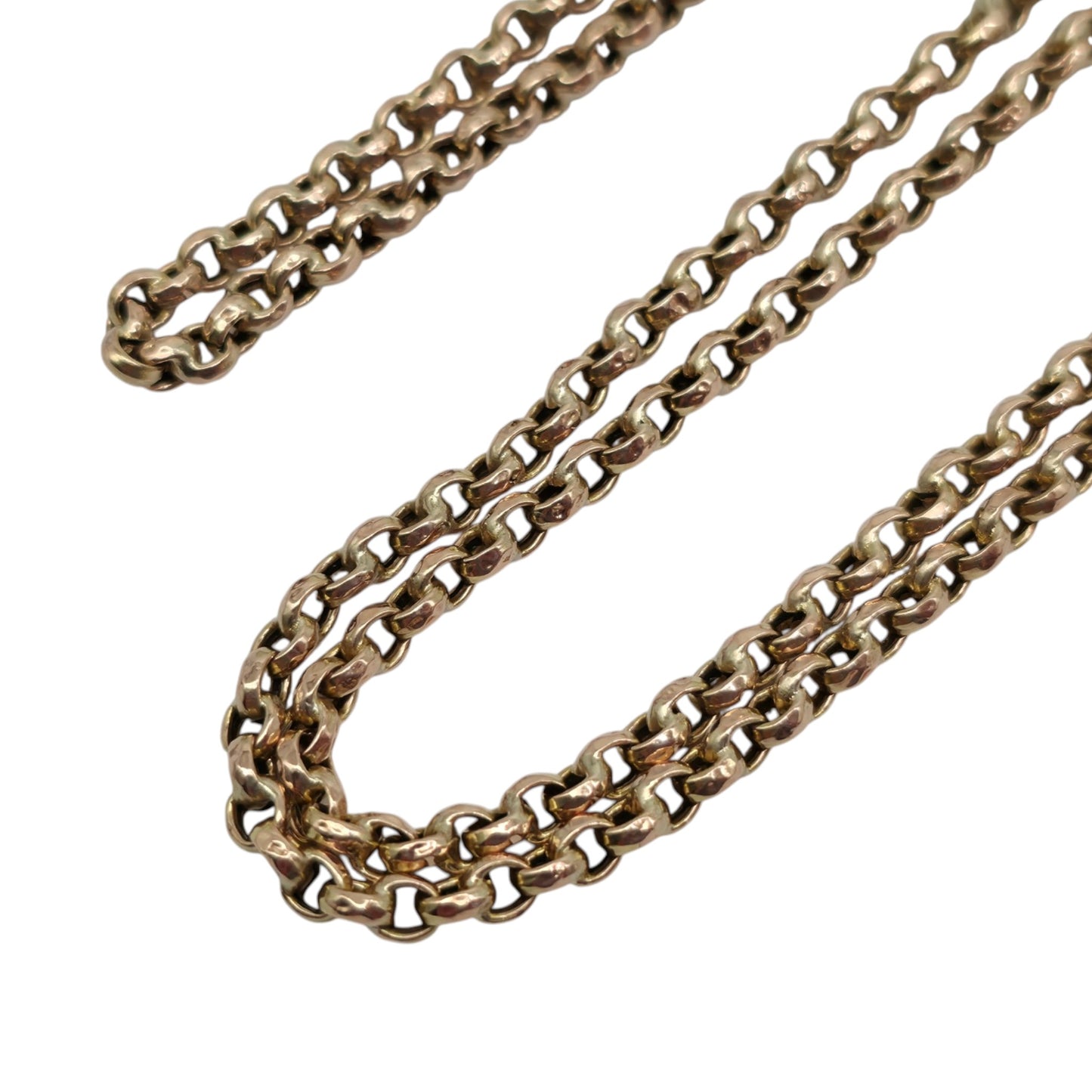 Antique 9ct Rose Gold Fancy Belcher Chain c.1900 L 76.5 cm 10.2 g.