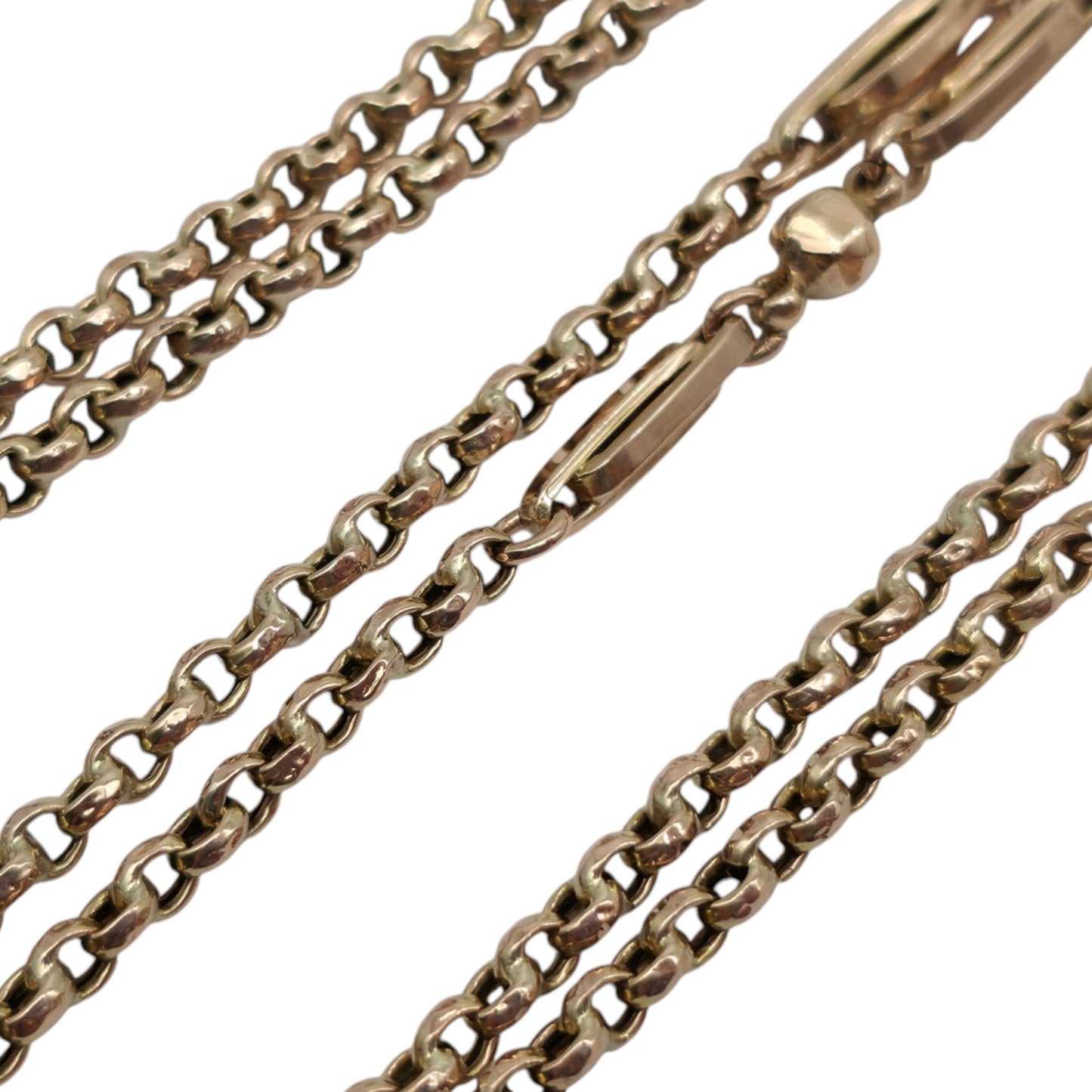 Antique 9ct Rose Gold Fancy Belcher Chain c.1900 L 76.5 cm 10.2 g.