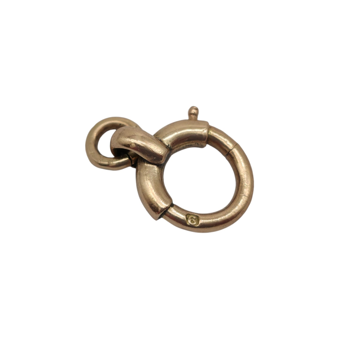 Antique 9ct Rose Gold Bolt Clasp c.1900 L 1.2 cm 0.9 g.
