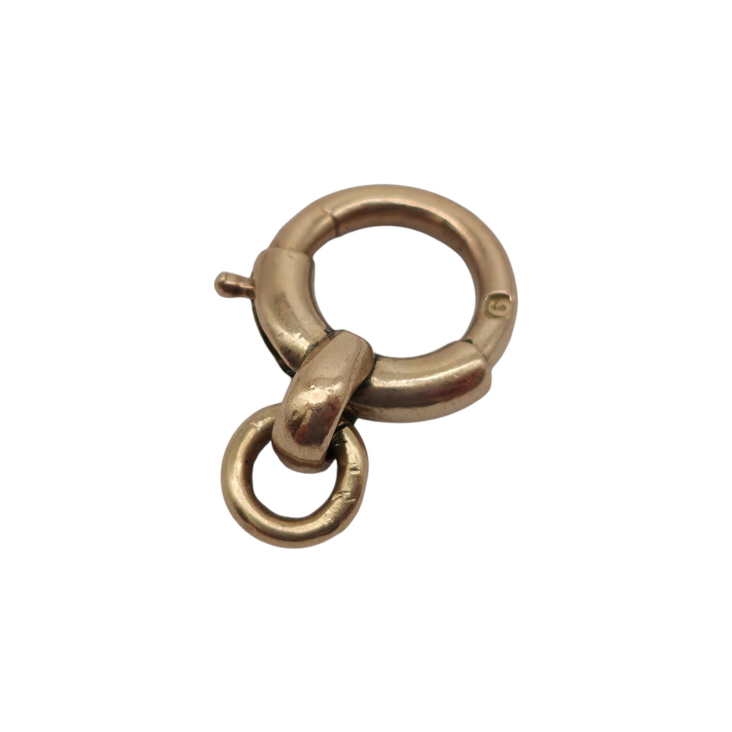 Antique 9ct Rose Gold Bolt Clasp c.1900 L 1.2 cm 0.9 g.