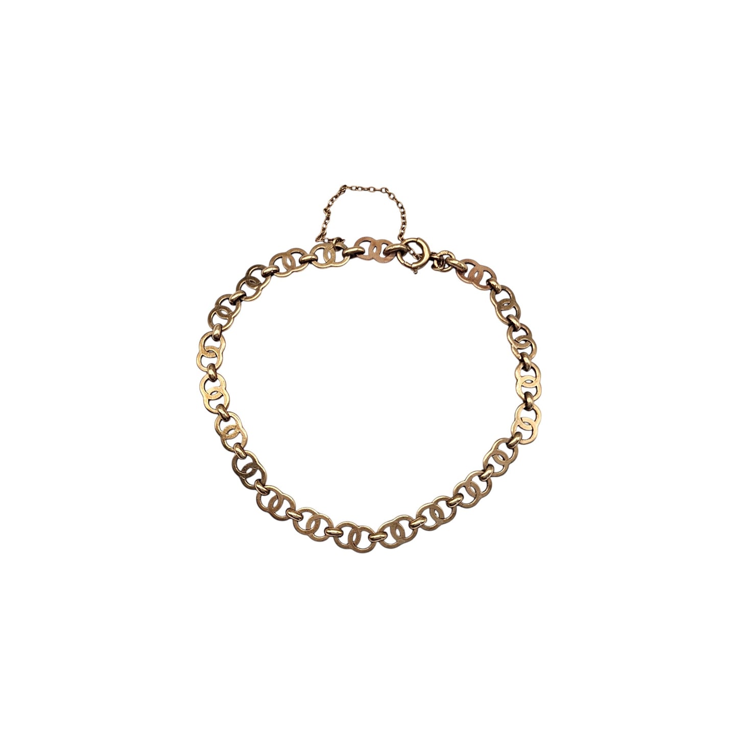 Antique 9ct Yellow Gold Fancy Bracelet c.1900 L 19.1 cm 6.8 g.