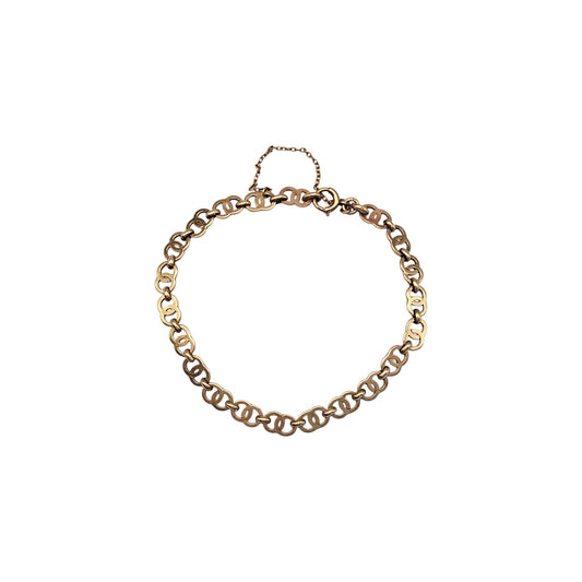 Antique 9ct Yellow Gold Fancy Bracelet c.1900 L 19.1 cm 6.8 g.