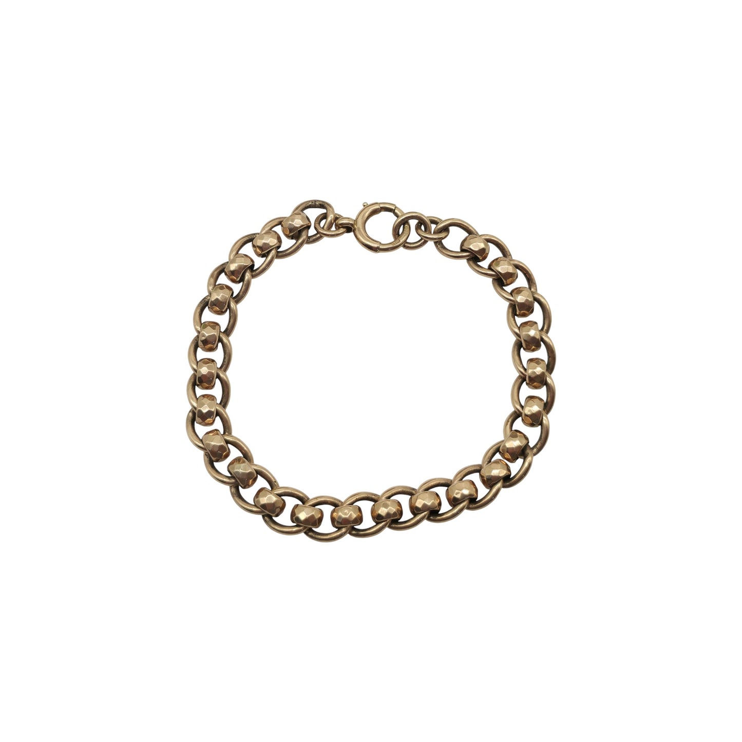 pre-owned antique 9ct gold Bracelet with Rolling Links and Bolt Clasp