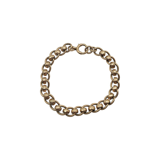pre-owned antique 9ct gold Bracelet with Rolling Links and Bolt Clasp