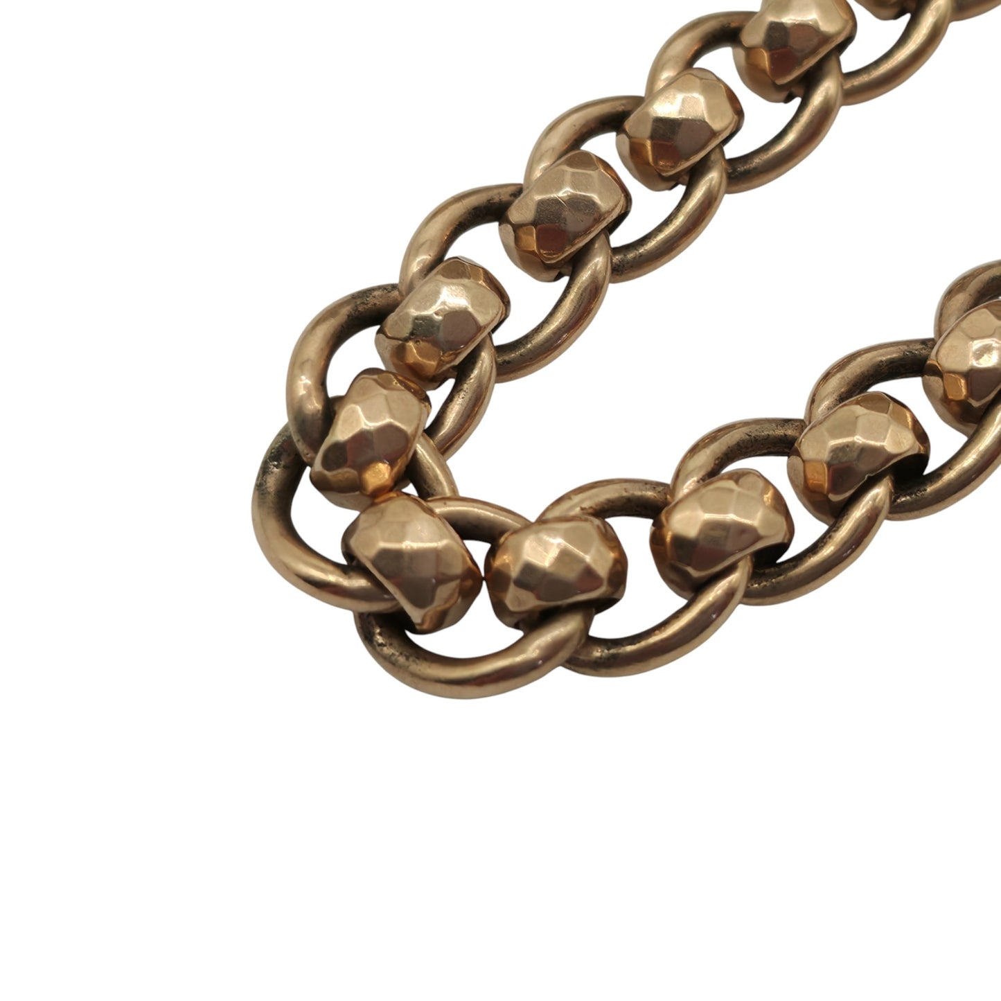 Antique 9ct Rose Gold Bracelet With Rolling Links c.1900 L 21.2 cm 13.2 g.